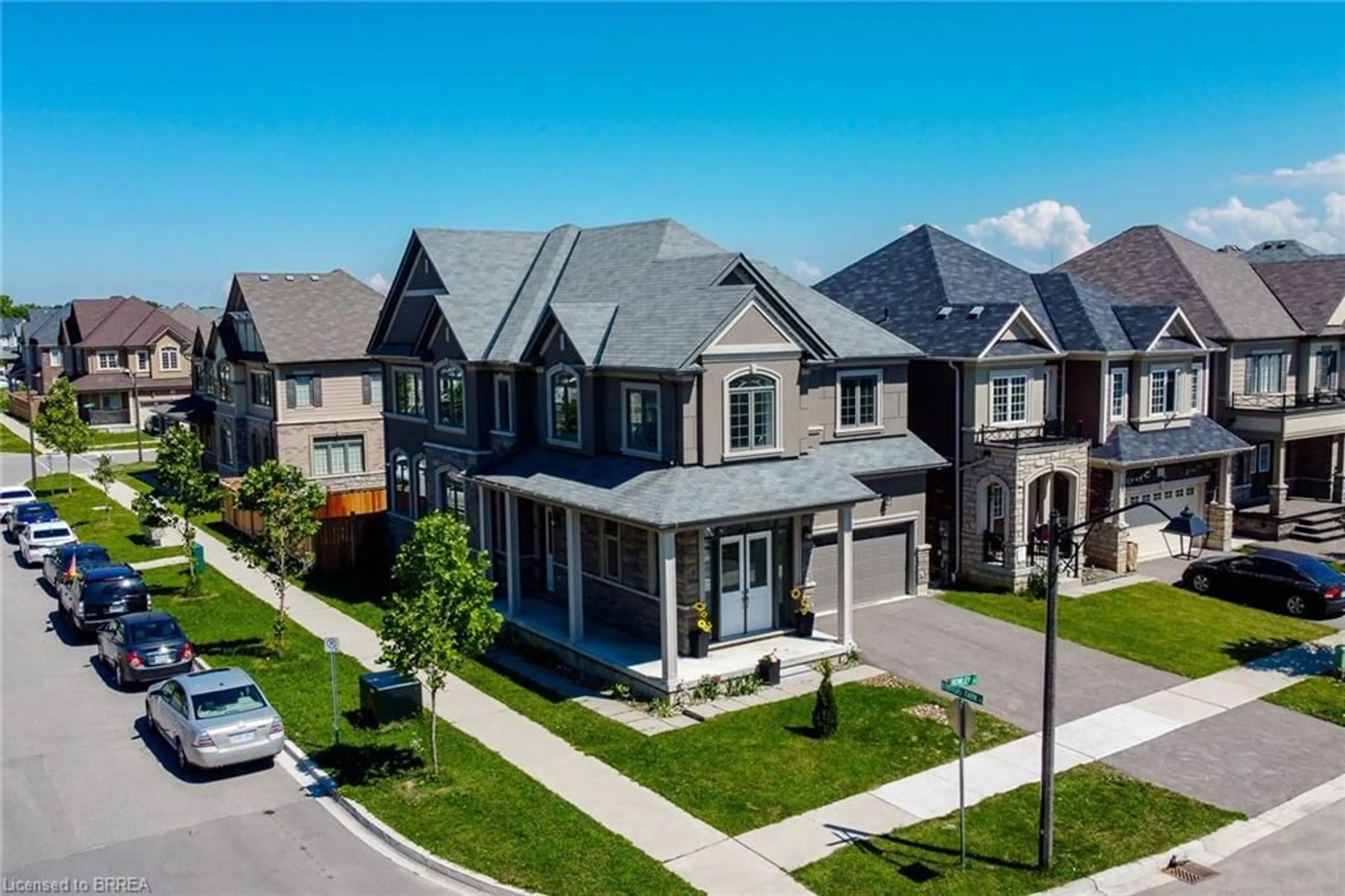 A pic from outside/outdoor area/front of a property/back of a property/a pic from drone, street for 1 Rowley St, Brantford Ontario N3S 0J6
