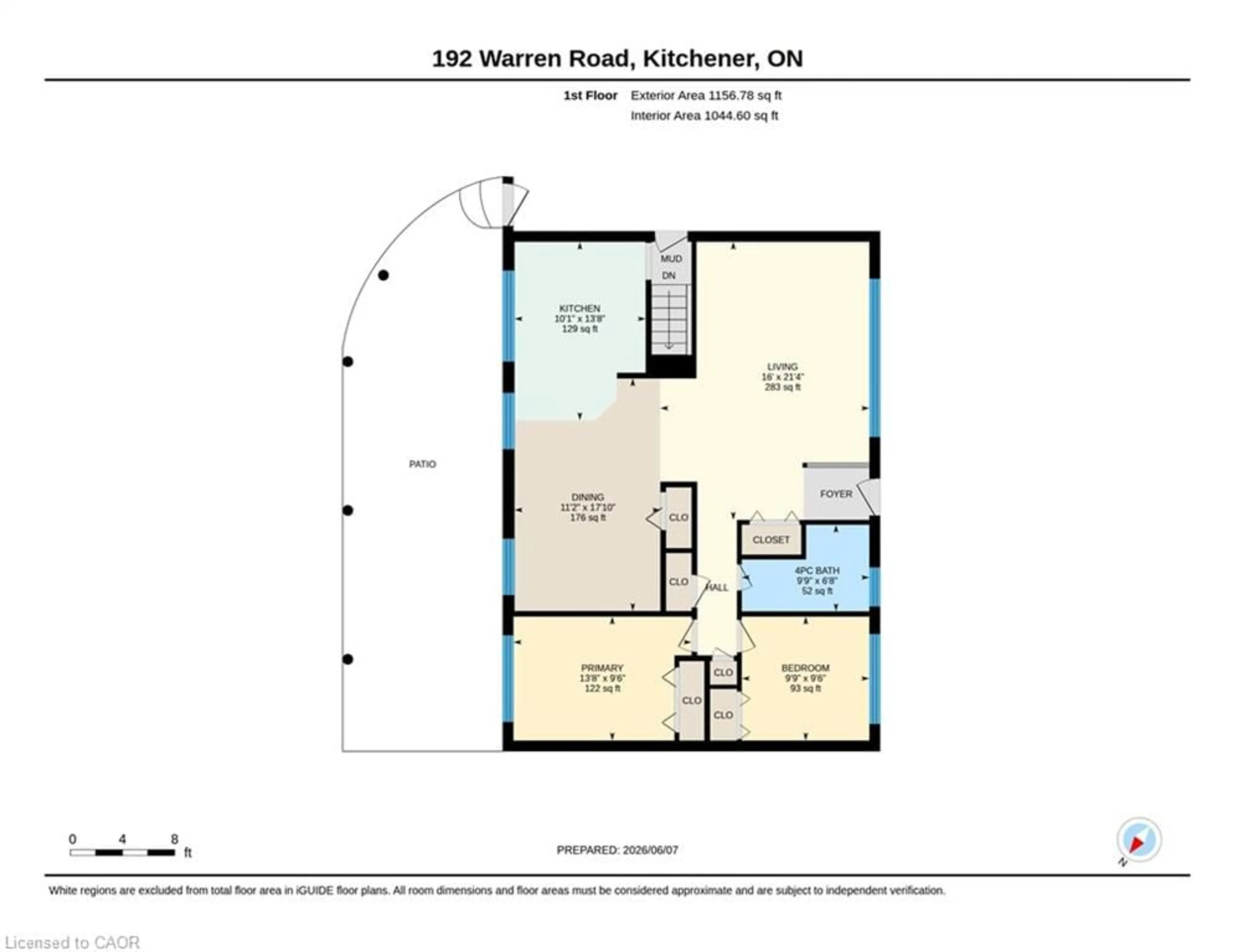 Floor plan for 192 Warren Rd, Kitchener Ontario N2M 4T7