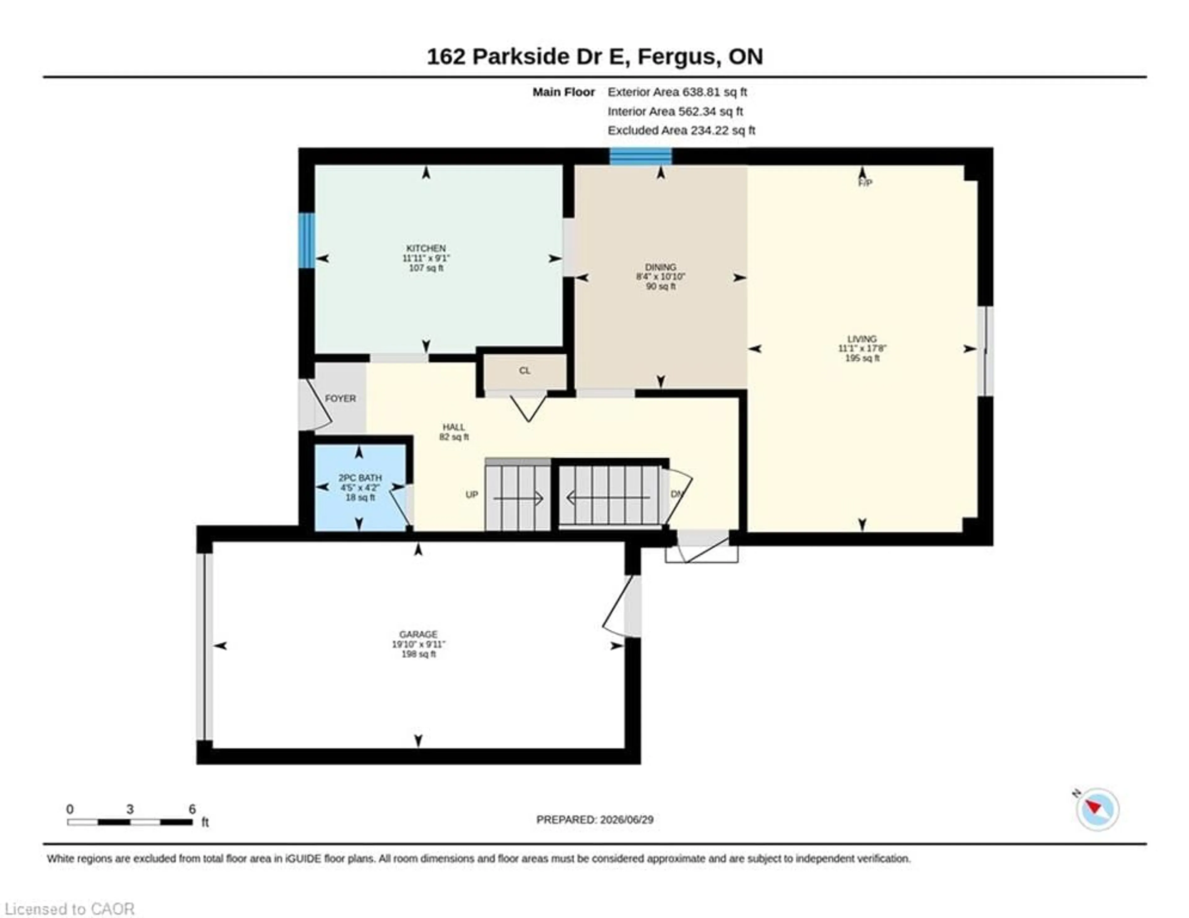 Floor plan for 162 Parkside Dr, Fergus Ontario N1M 3E8