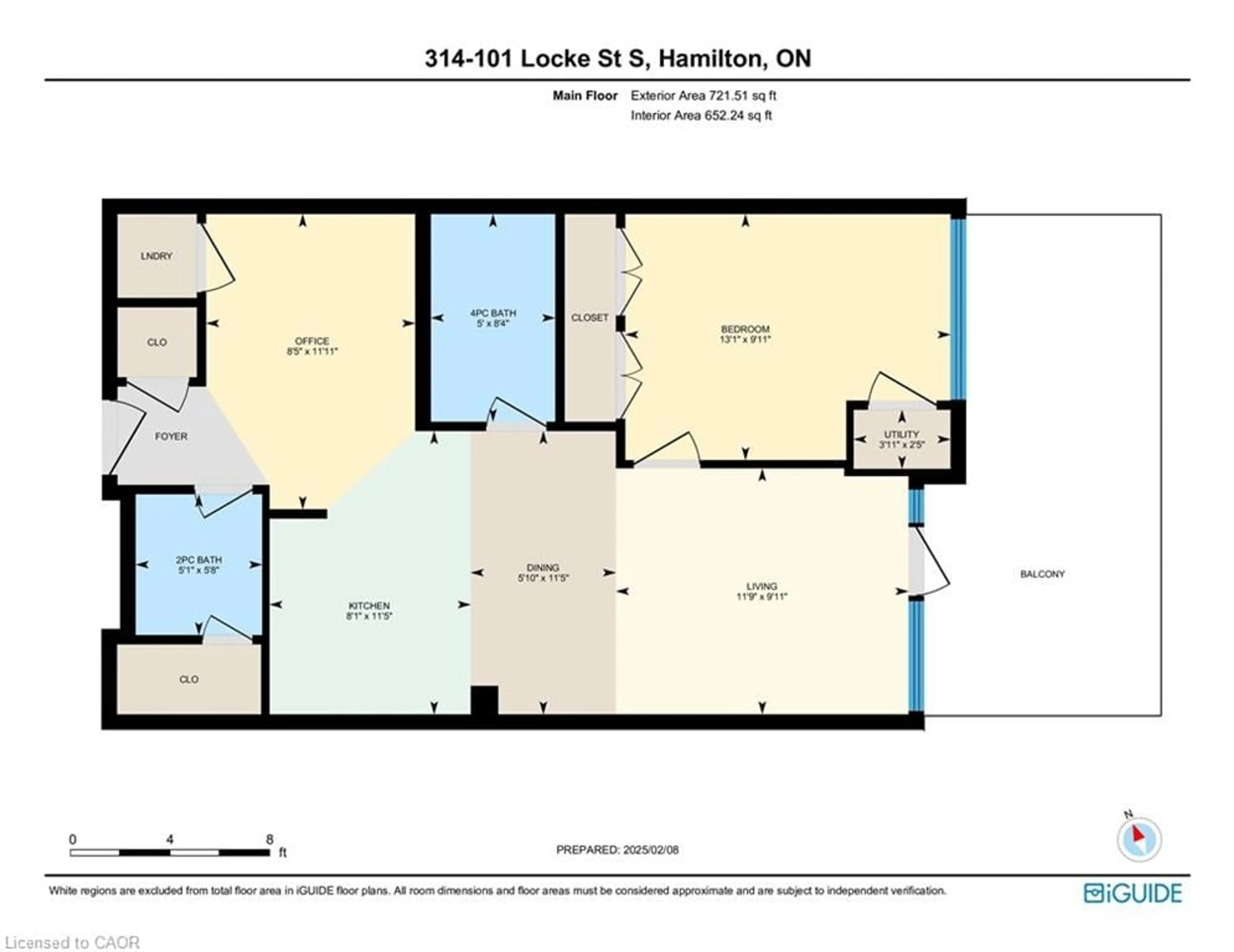 Floor plan for 101 Locke St #314, Hamilton Ontario L8P 4A6