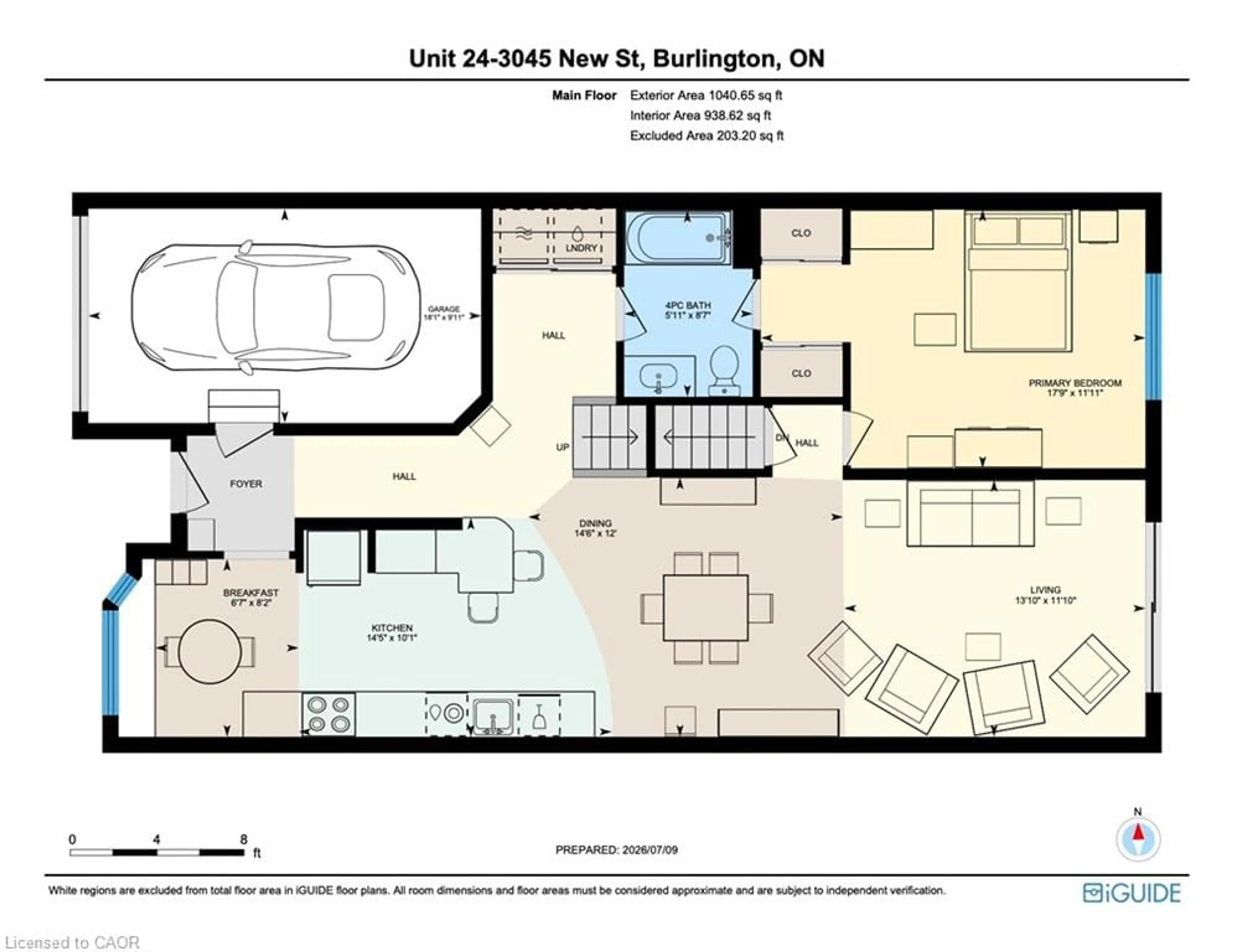Floor plan for 3045 New St #24, Burlington Ontario L7N 3V9