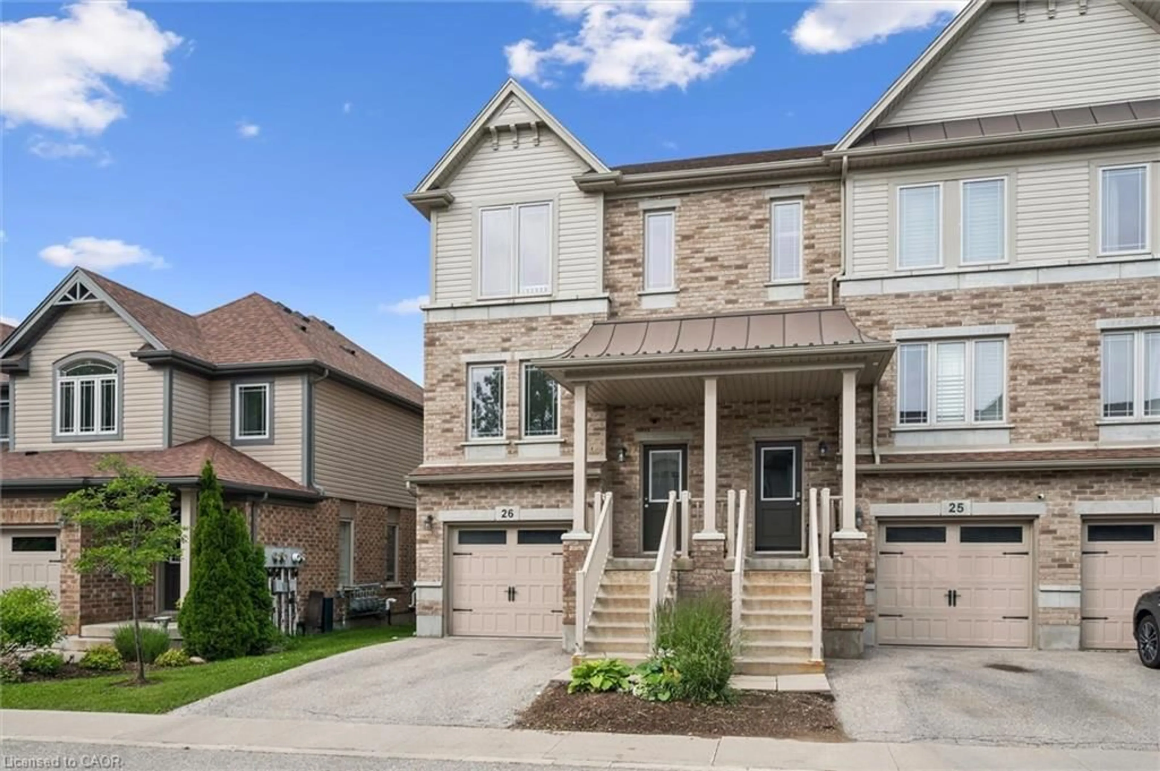 Home with brick exterior material, street for 66 Eastview Rd #26, Guelph Ontario N1E 0N1