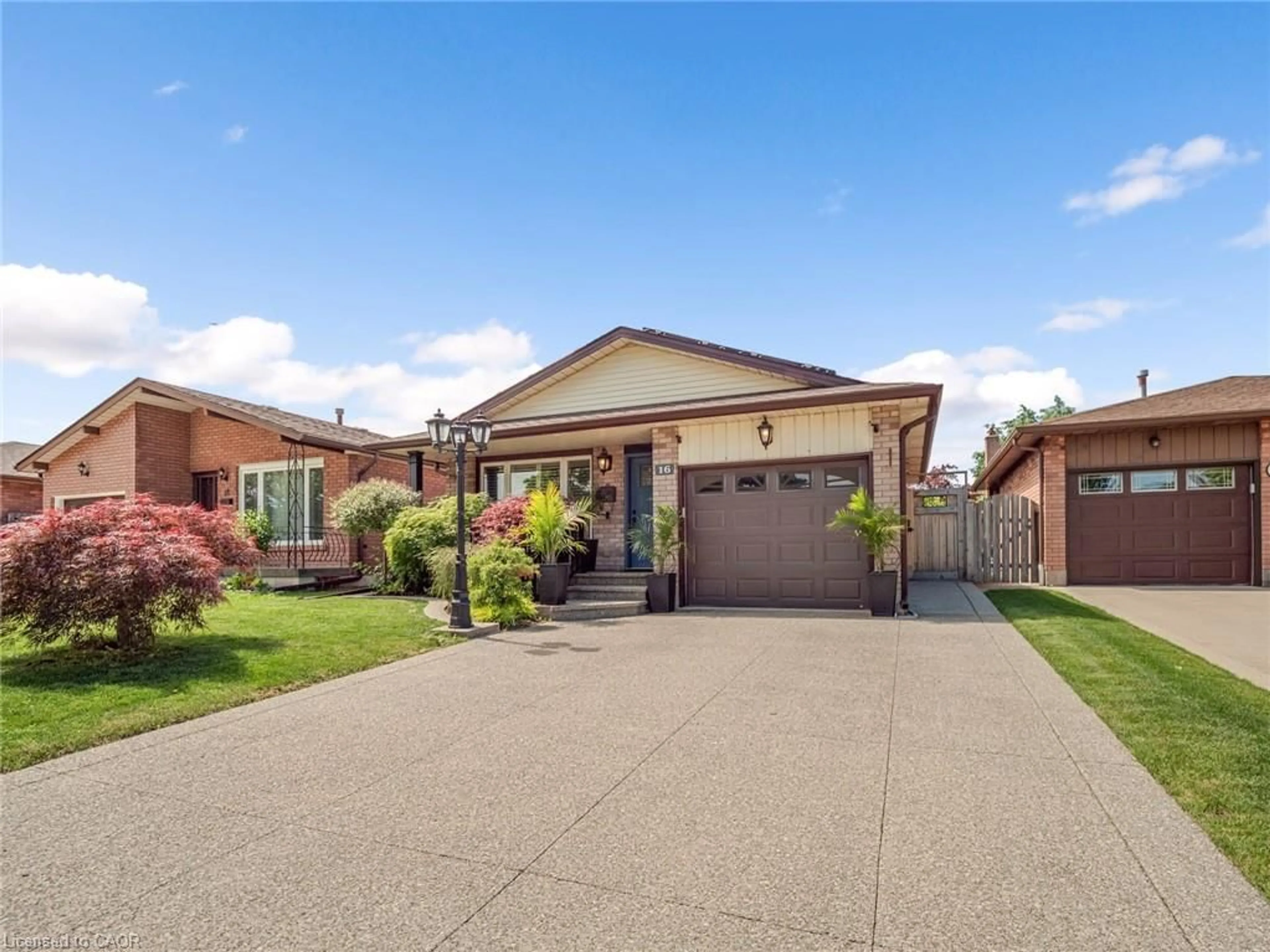 Home with brick exterior material, street for 16 Juniper Dr, Stoney Creek Ontario L8E 4C6