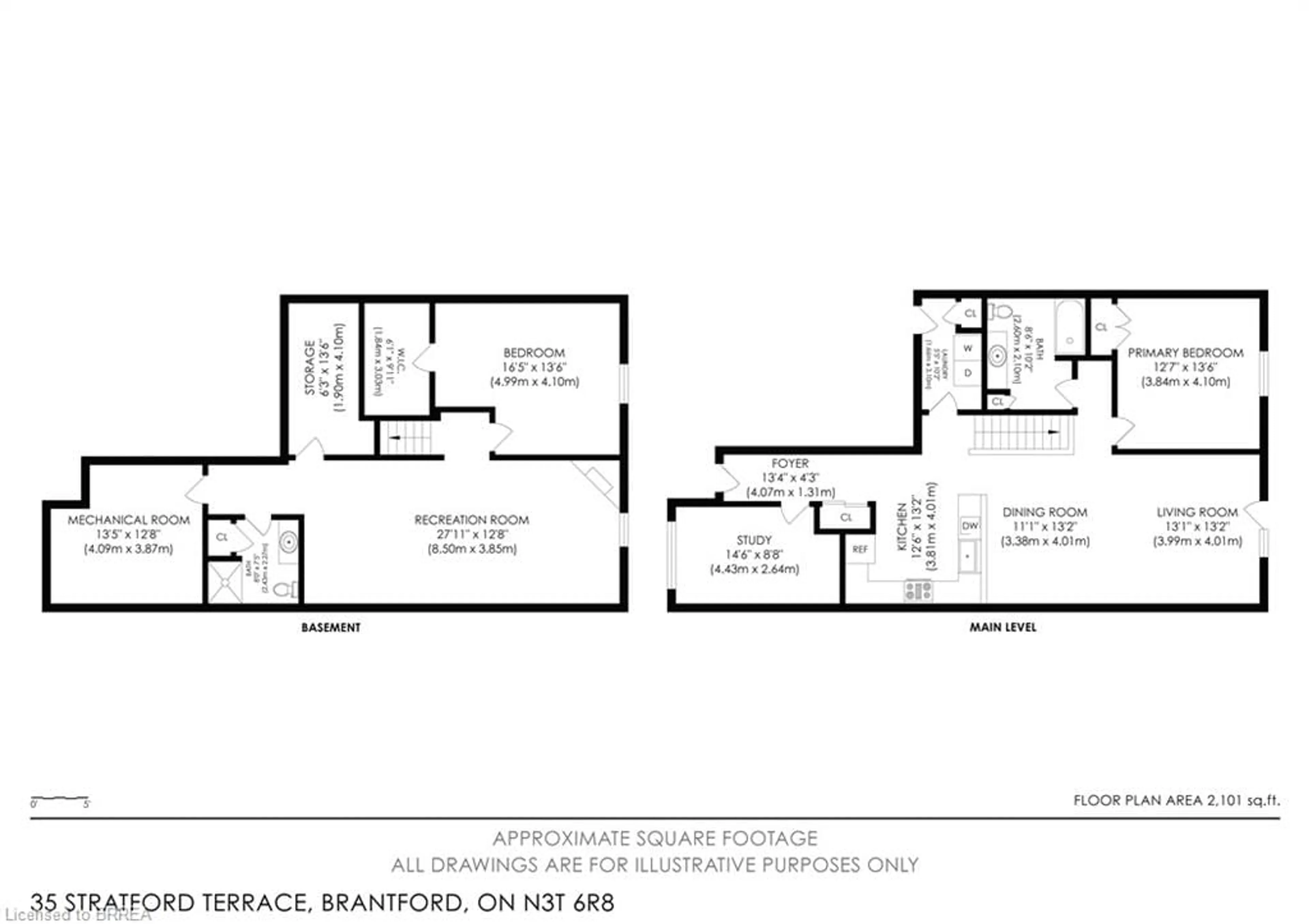 Floor plan for 35 Stratford Terr #12, Brantford Ontario N3T 6R8