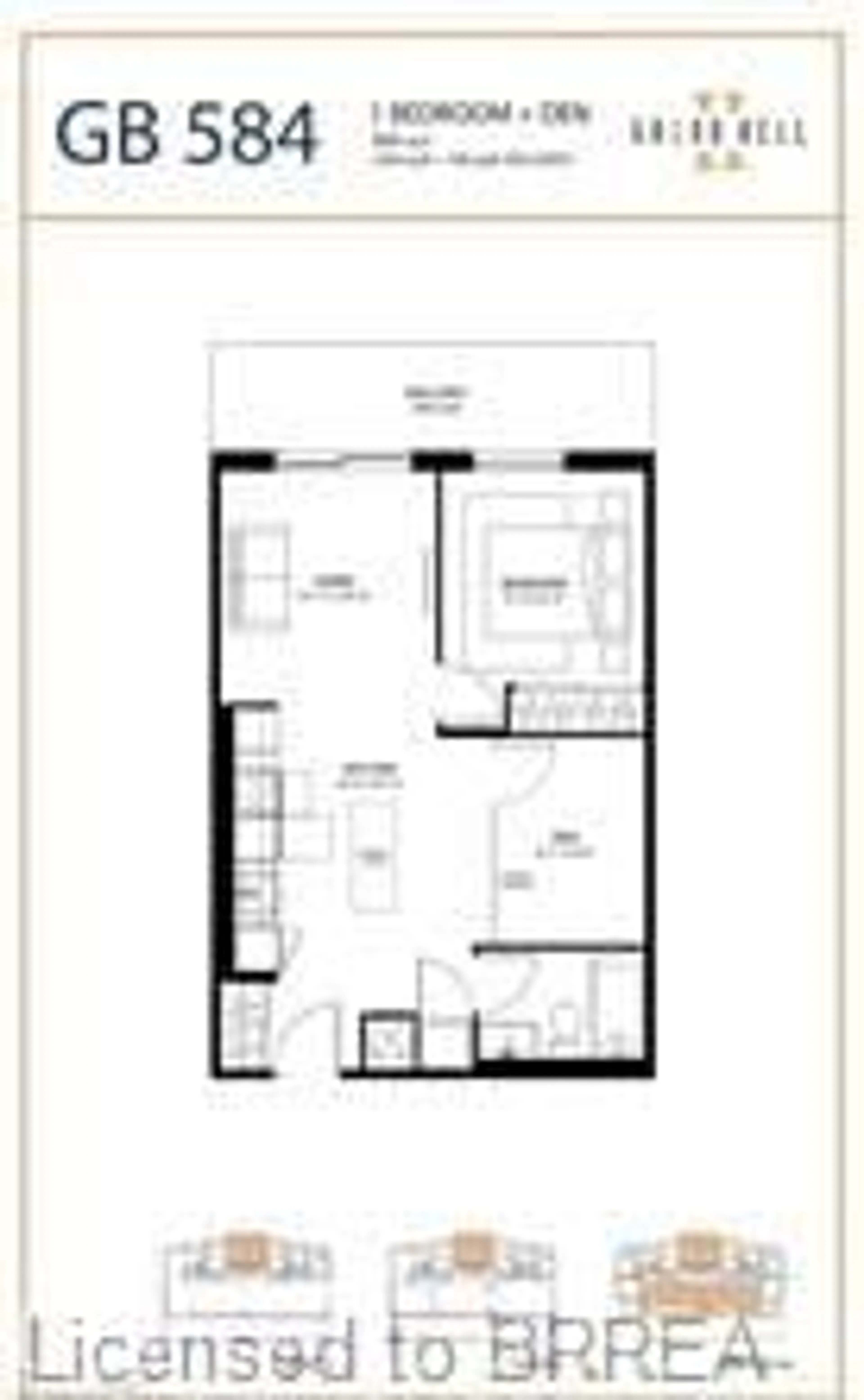 Floor plan for 33 Erie Ave #1411, Brantford Ontario N3S 2E7