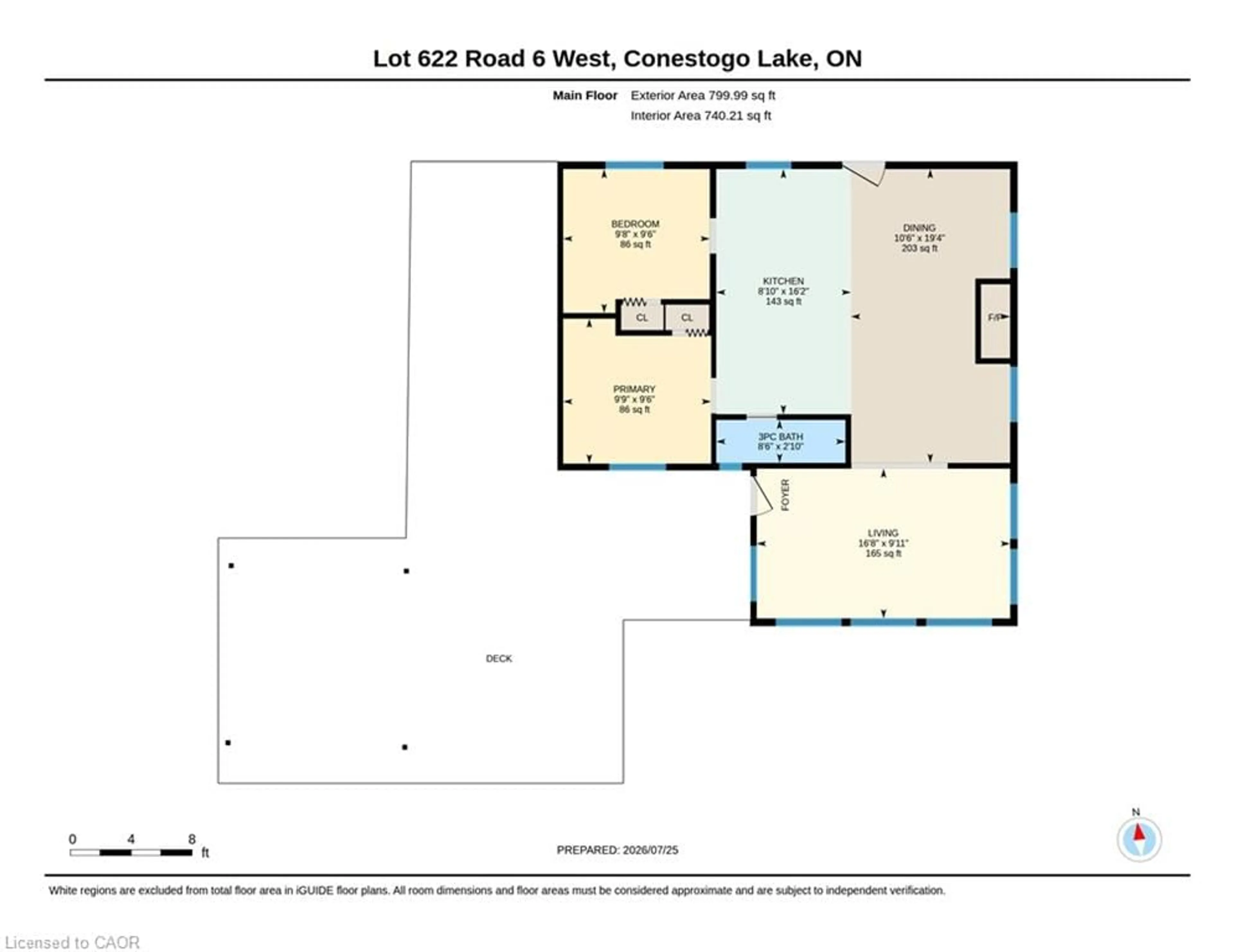 Floor plan for LOT 622 Road 6, Conestogo Lake Ontario N0G 1P0