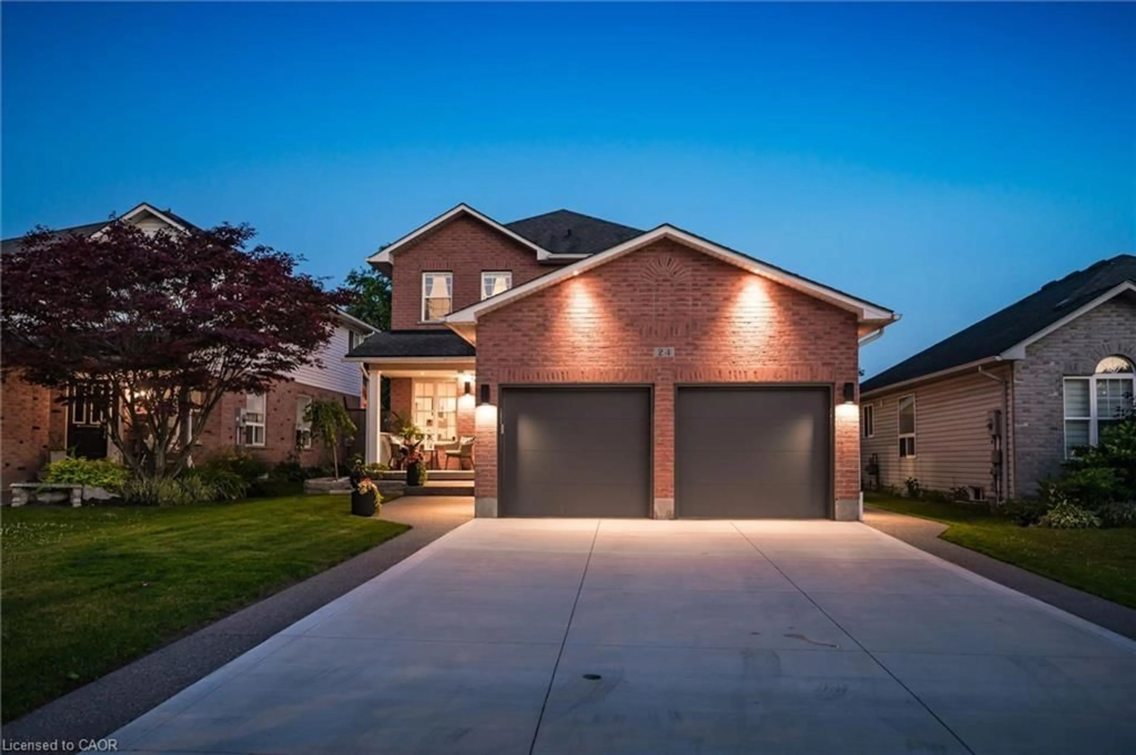 Home with brick exterior material, street for 24 Watson Cres, Ayr Ontario N0B 1E0