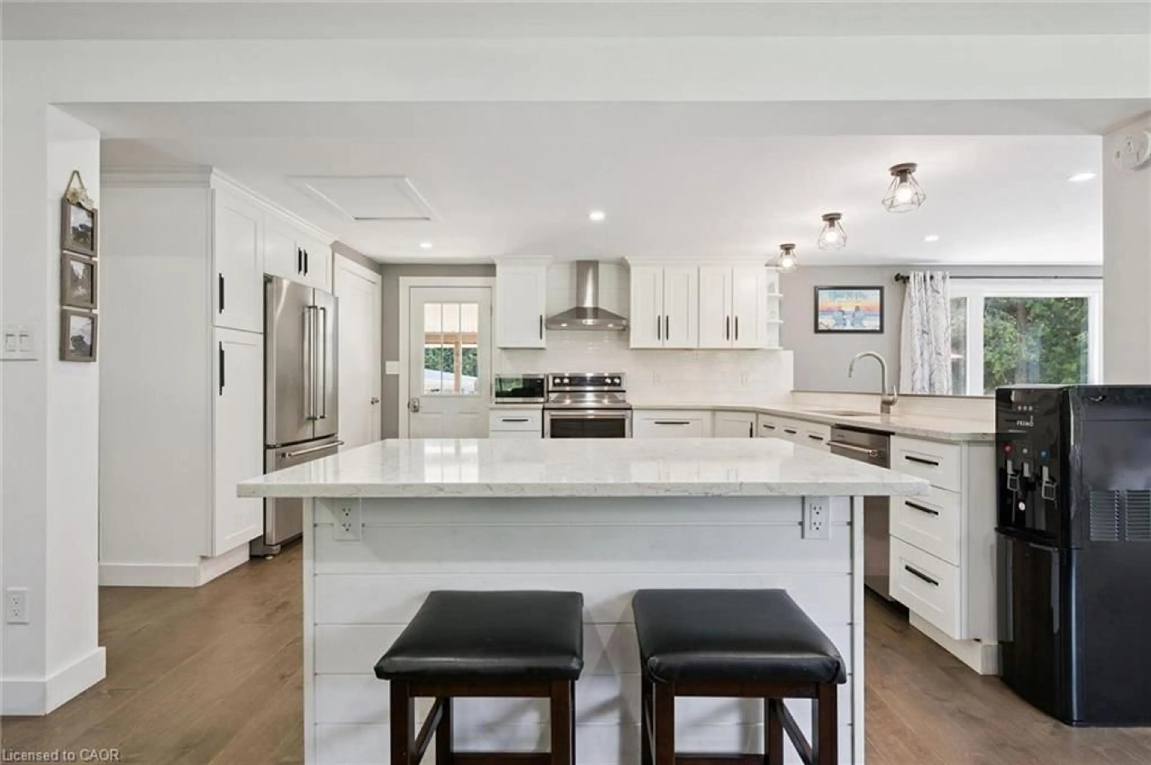 Open concept kitchen, ceramic/tile floor for 14 Ash St, Eden Mills Ontario N0B 2K0