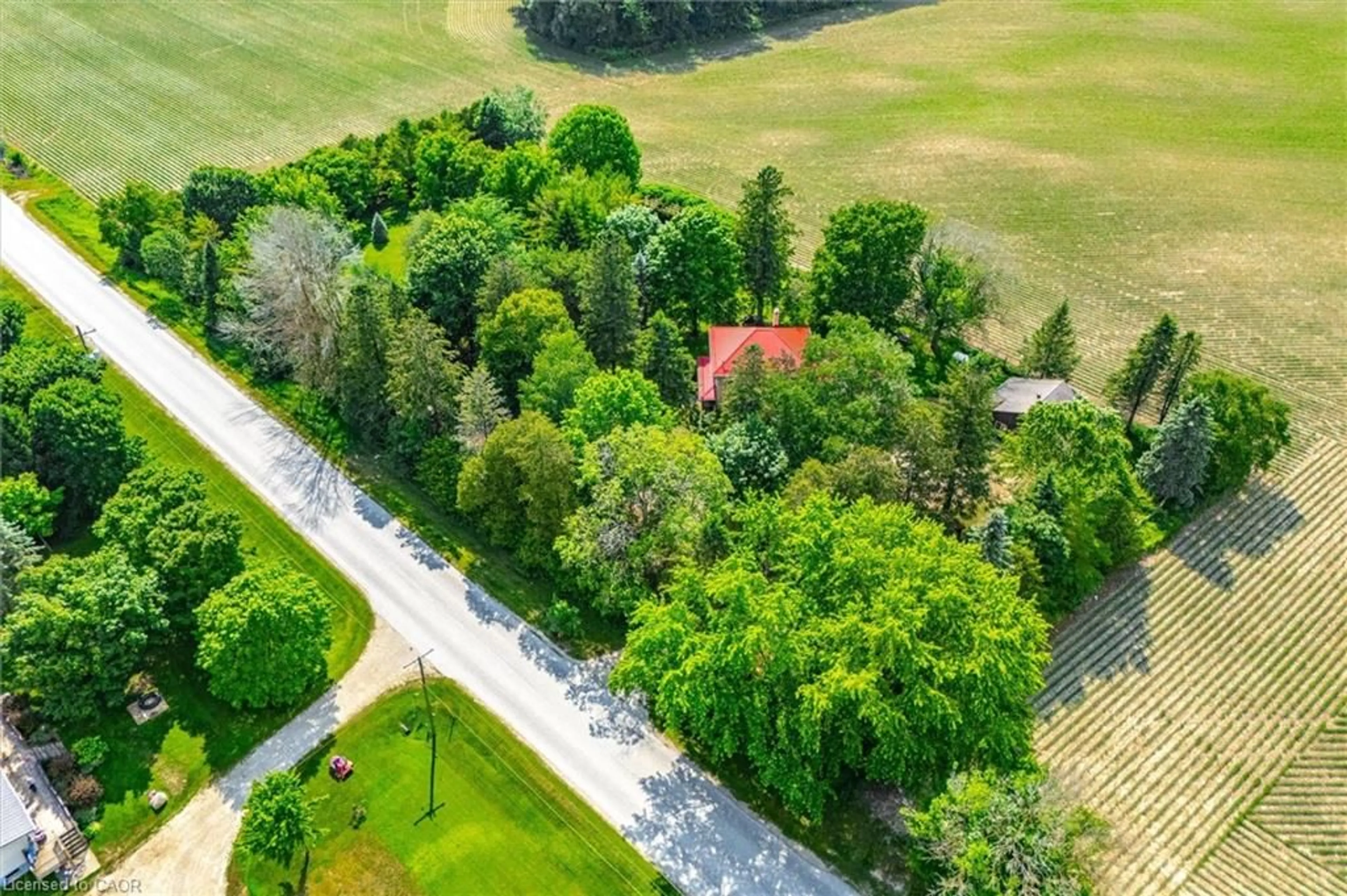 A pic from outside/outdoor area/front of a property/back of a property/a pic from drone, street for 9540 Ayton Rd, Harriston Ontario N0G 1Z0