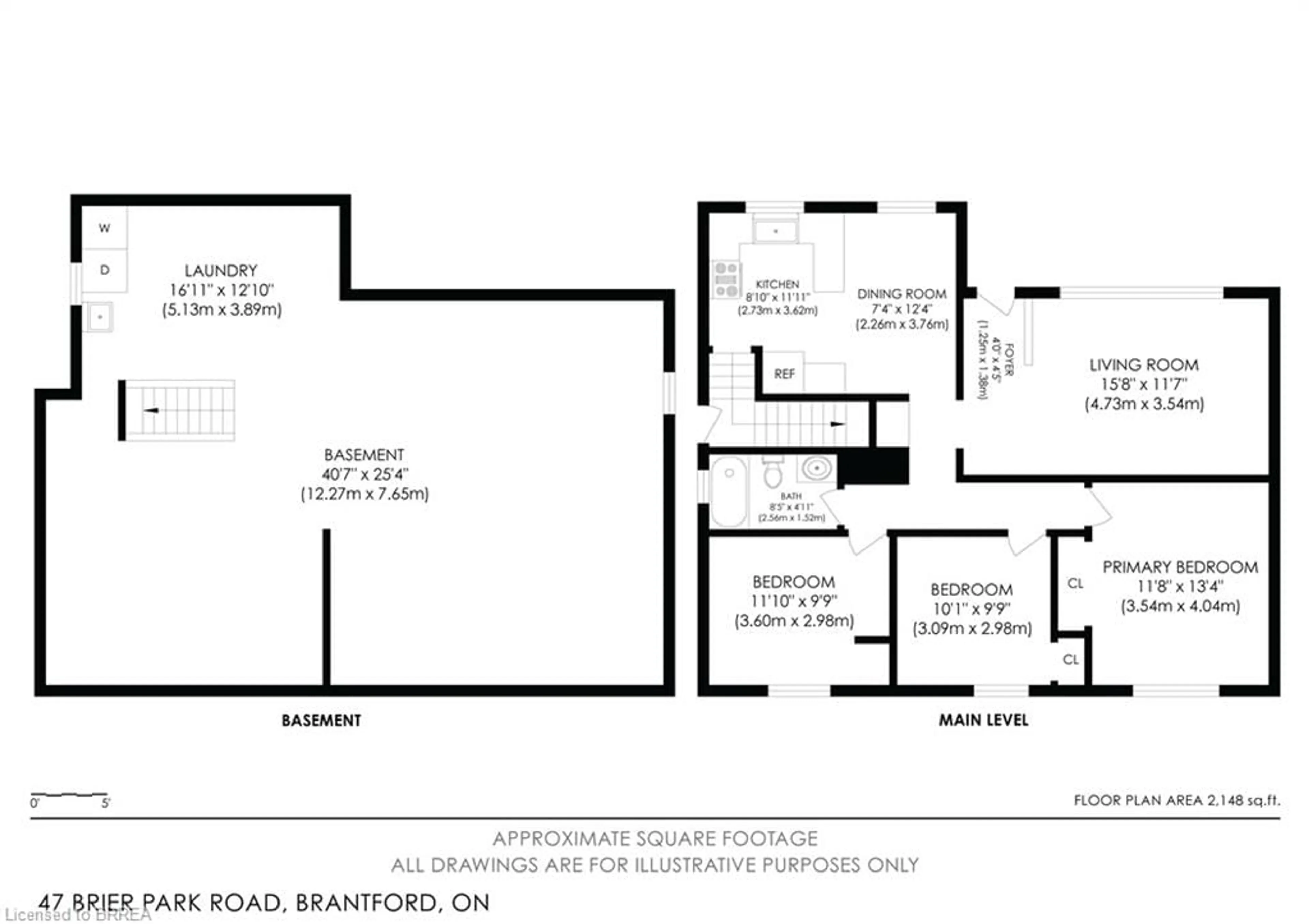 Floor plan for 47 Brier Park Rd, Brantford Ontario N3R 3R1