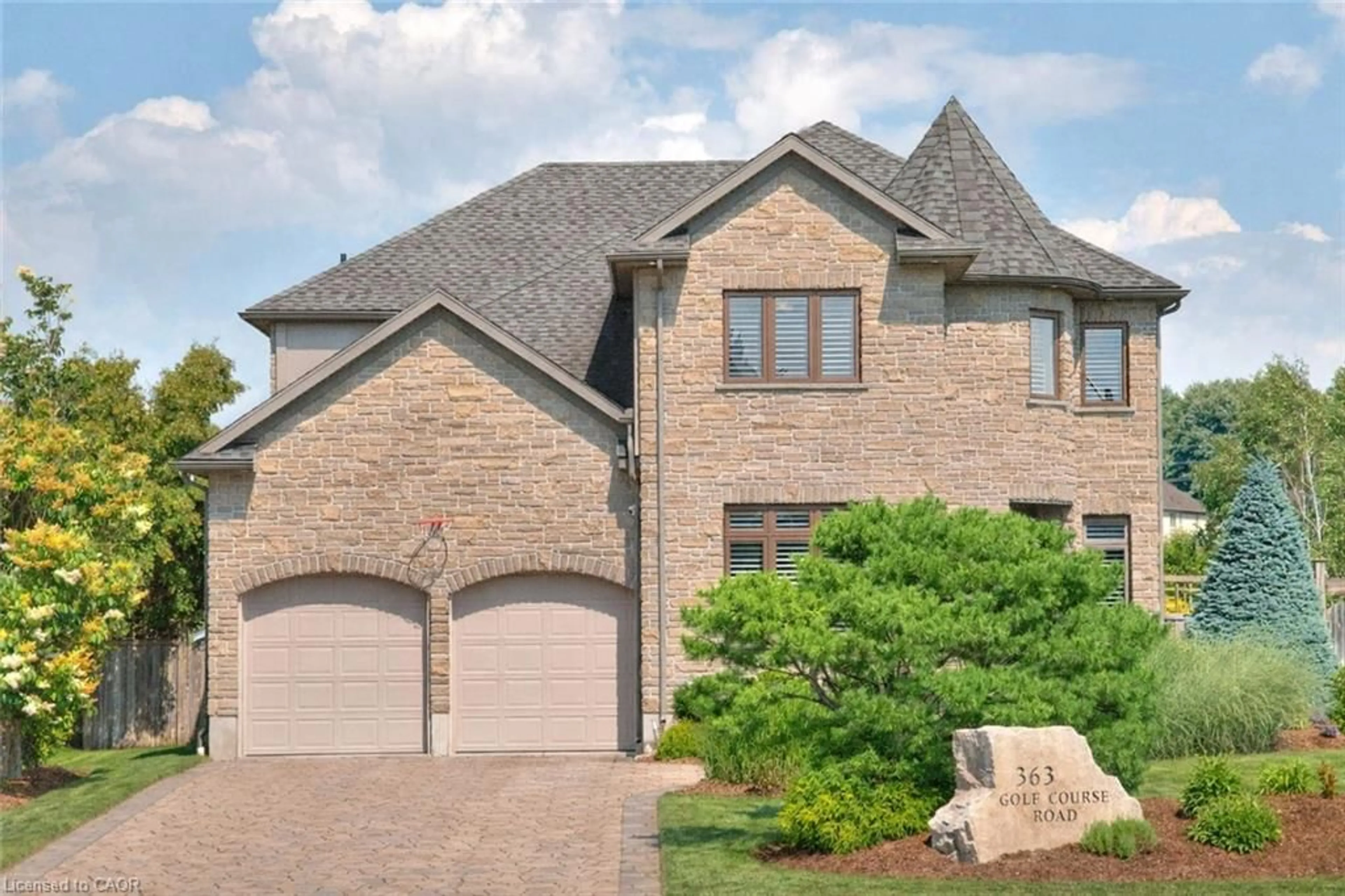 Home with brick exterior material, street for 363 Golf Course Rd, Conestogo Ontario N0B 1N0