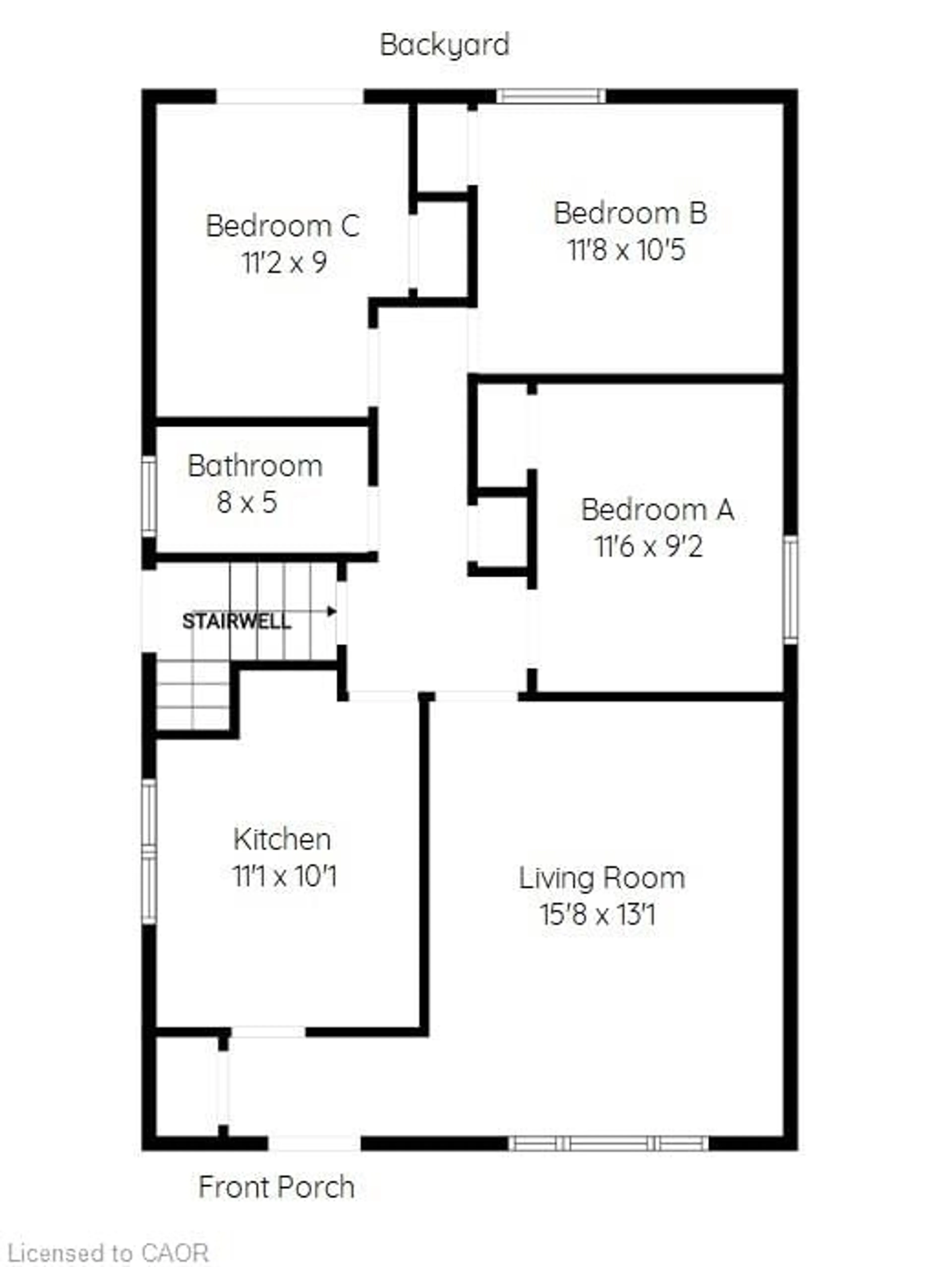 Floor plan for 282 East 38th St, Hamilton Ontario L8V 4G3