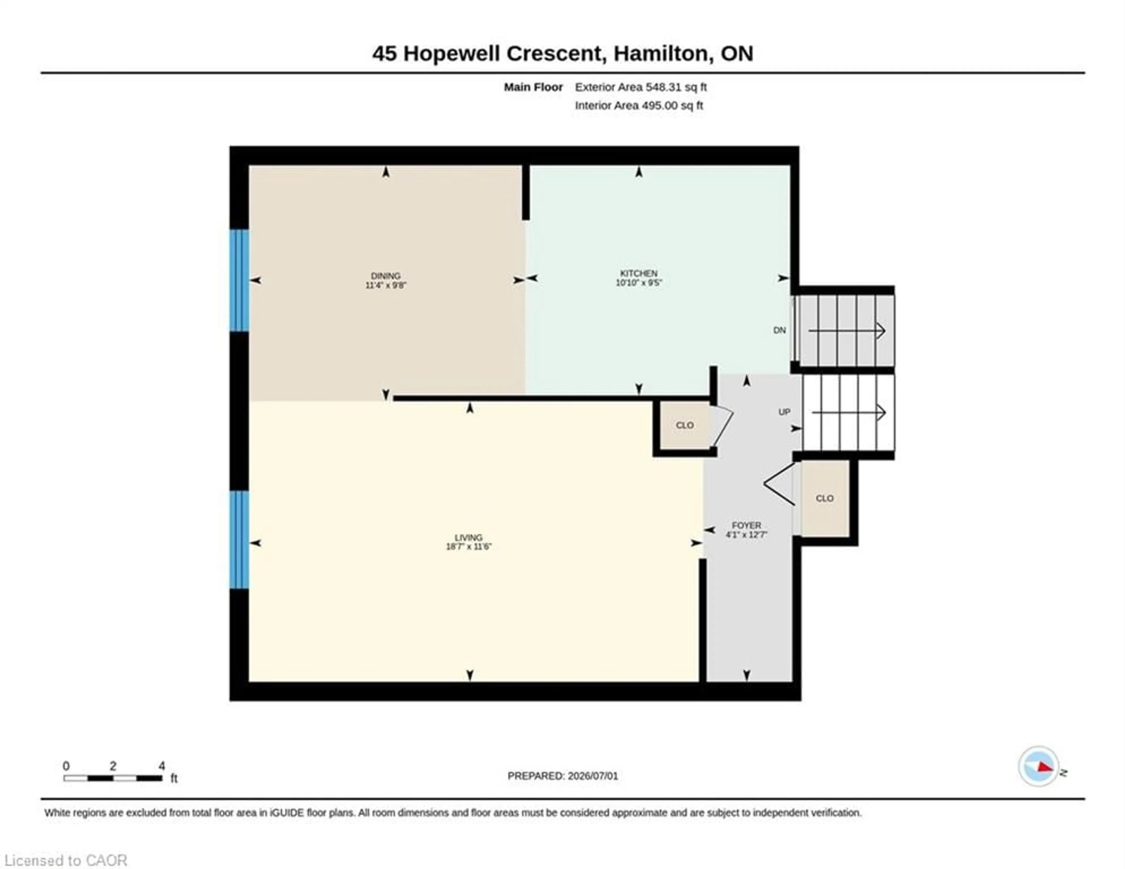 Floor plan for 45 Hopewell Cres, Stoney Creek Ontario L8J 1P3