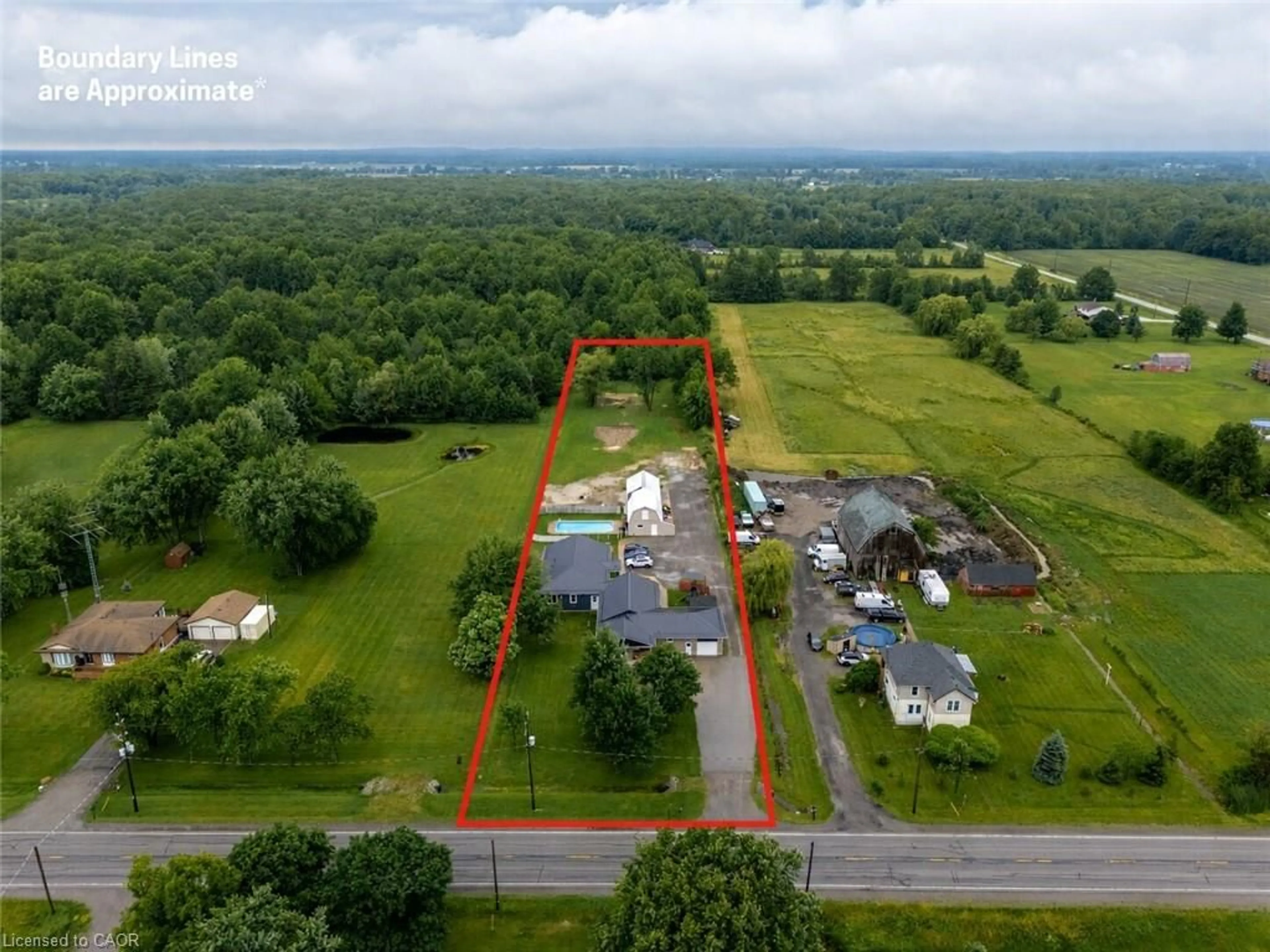 A pic from outside/outdoor area/front of a property/back of a property/a pic from drone, unknown for 40634 Forks Rd, Wainfleet Ontario L0S 1V0