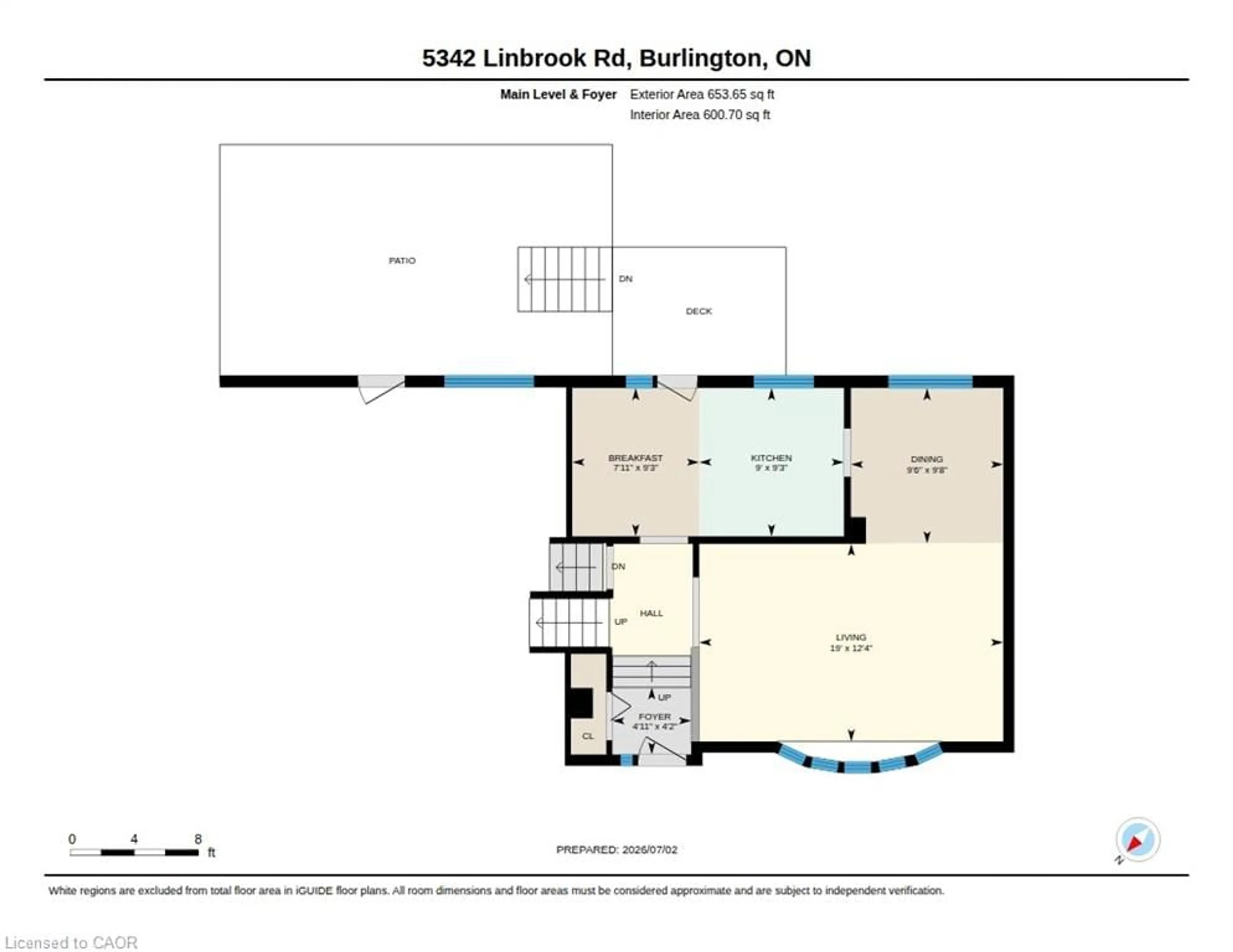 Floor plan for 5342 Linbrook Rd, Burlington Ontario L7L 3T9