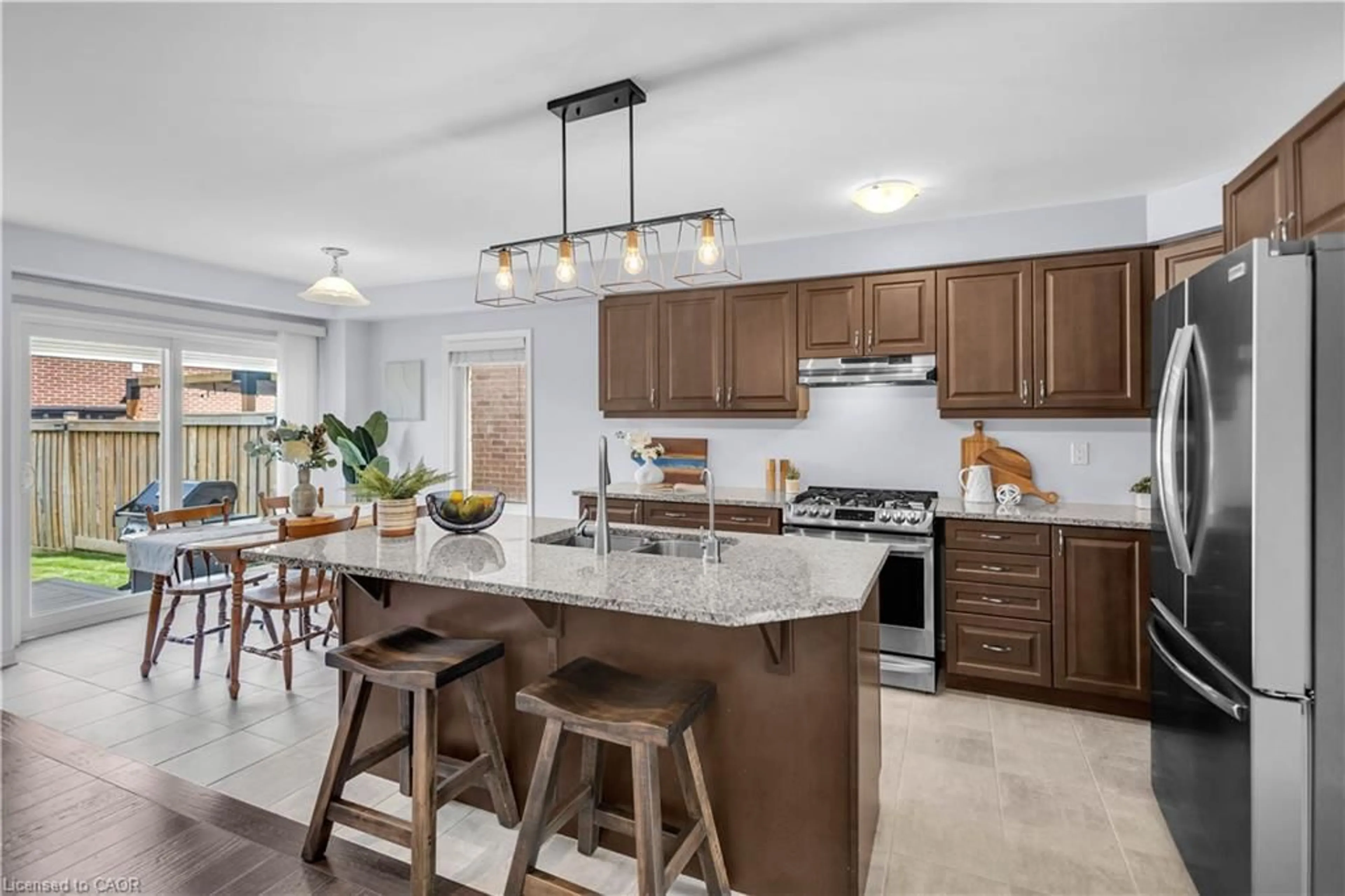 Open concept kitchen, ceramic/tile floor for 515 Equestrian Way, Cambridge Ontario N3E 0B5