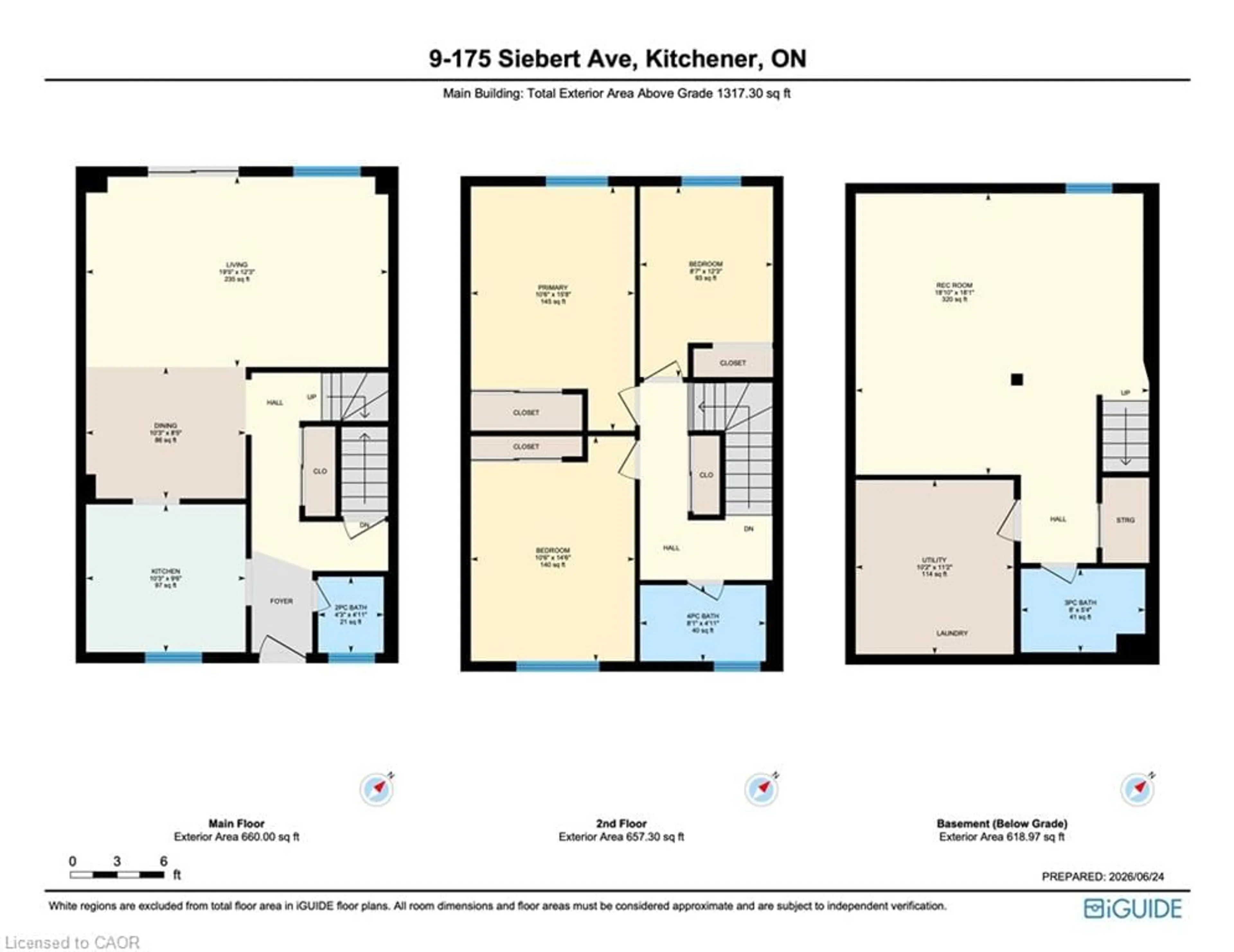 Floor plan for 175 Siebert Ave #9, Kitchener Ontario N2C 2M1