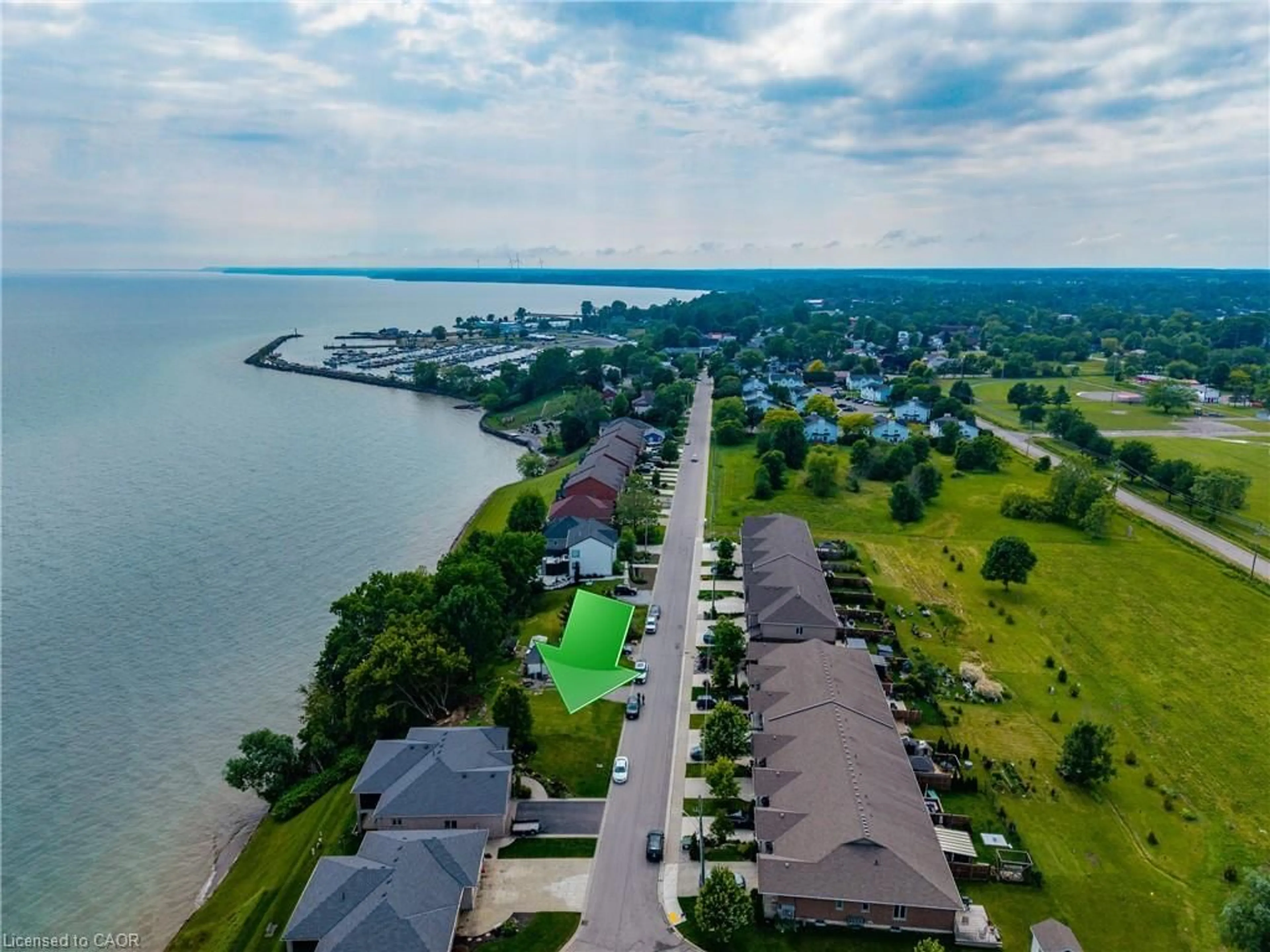 A pic from outside/outdoor area/front of a property/back of a property/a pic from drone, water/lake/river/ocean view for 138 Brown St, Port Dover Ontario N0A 1N7