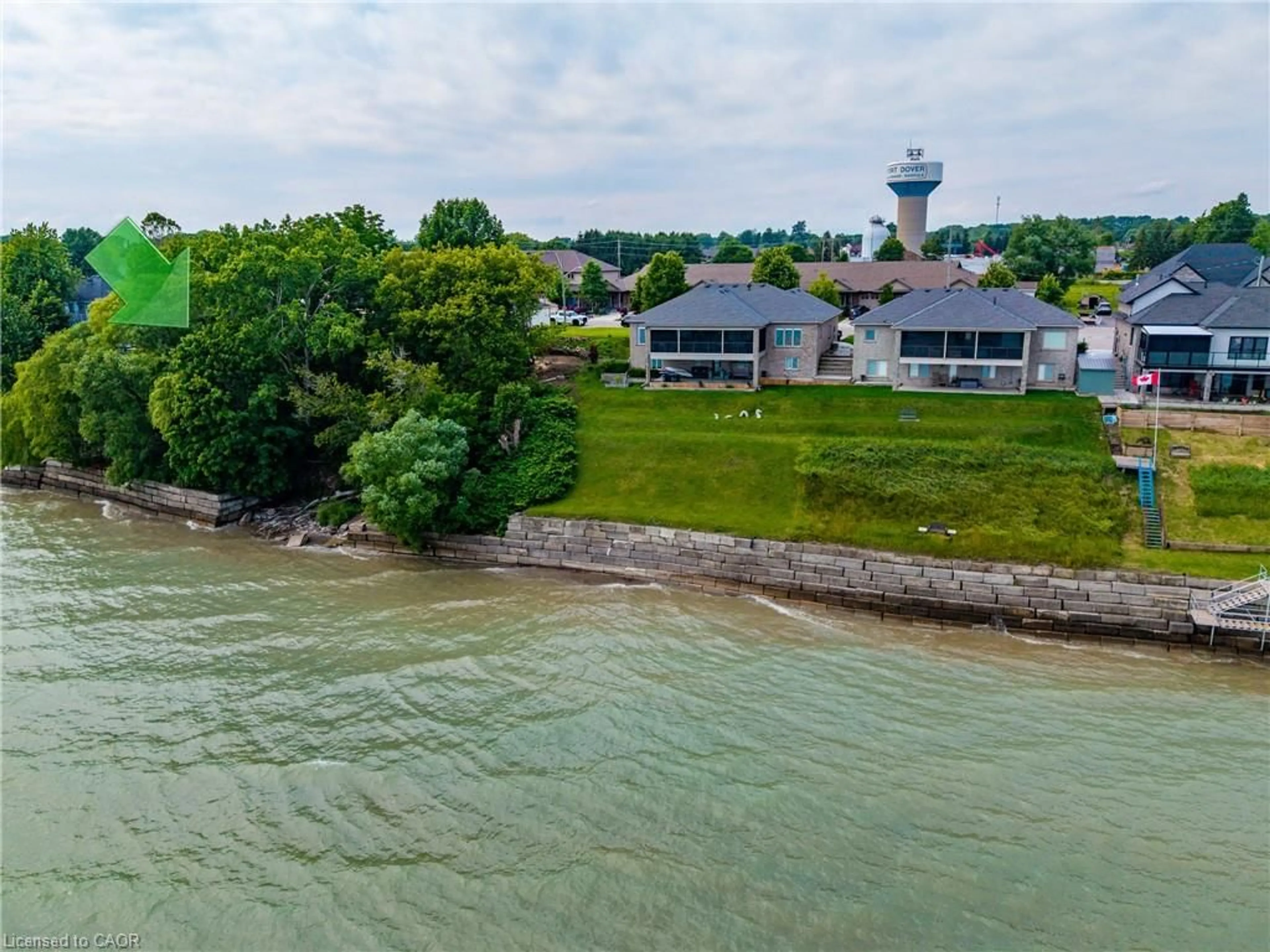 A pic from outside/outdoor area/front of a property/back of a property/a pic from drone, water/lake/river/ocean view for 138 Brown St, Port Dover Ontario N0A 1N7