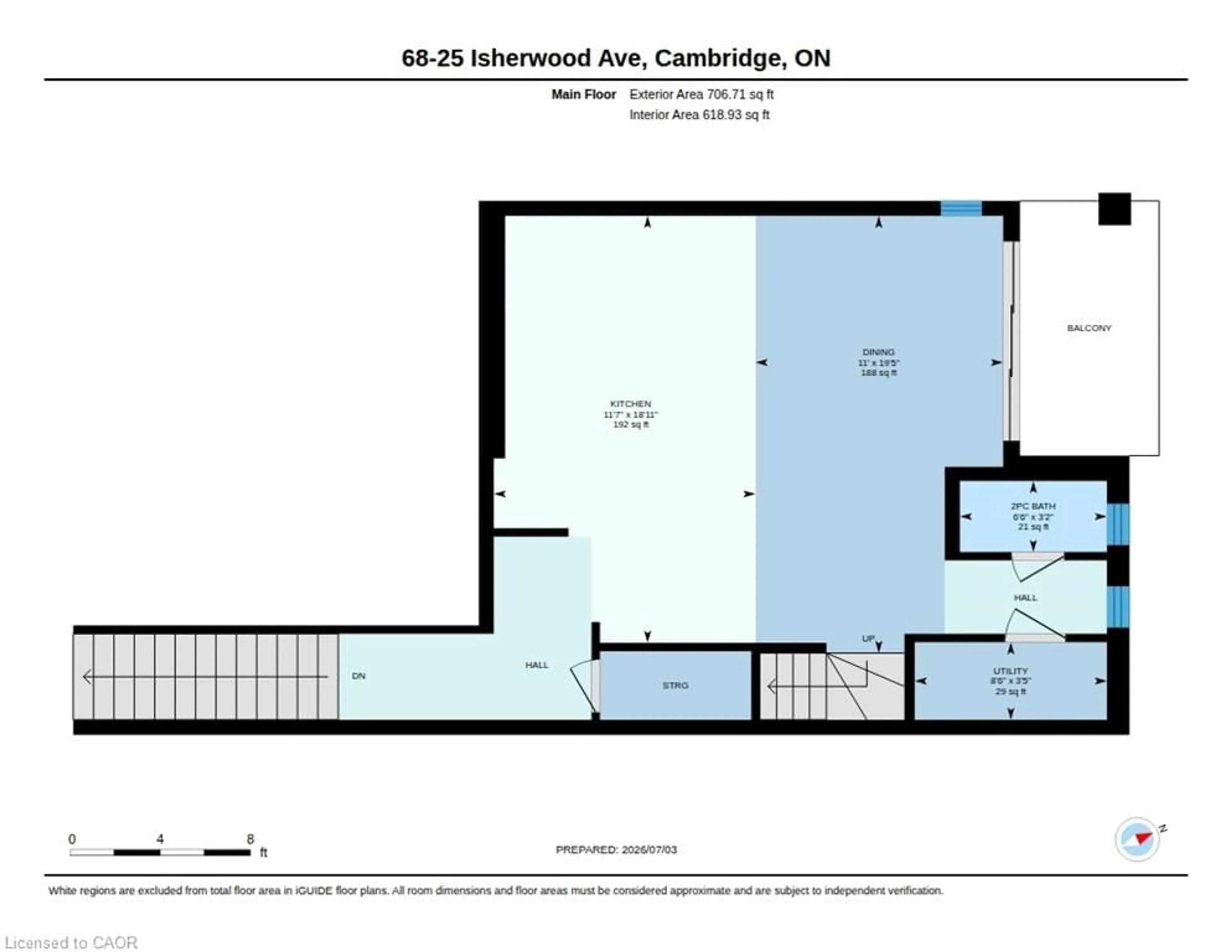 Floor plan for 25 Isherwood Ave #68, Cambridge Ontario N1R 0E2
