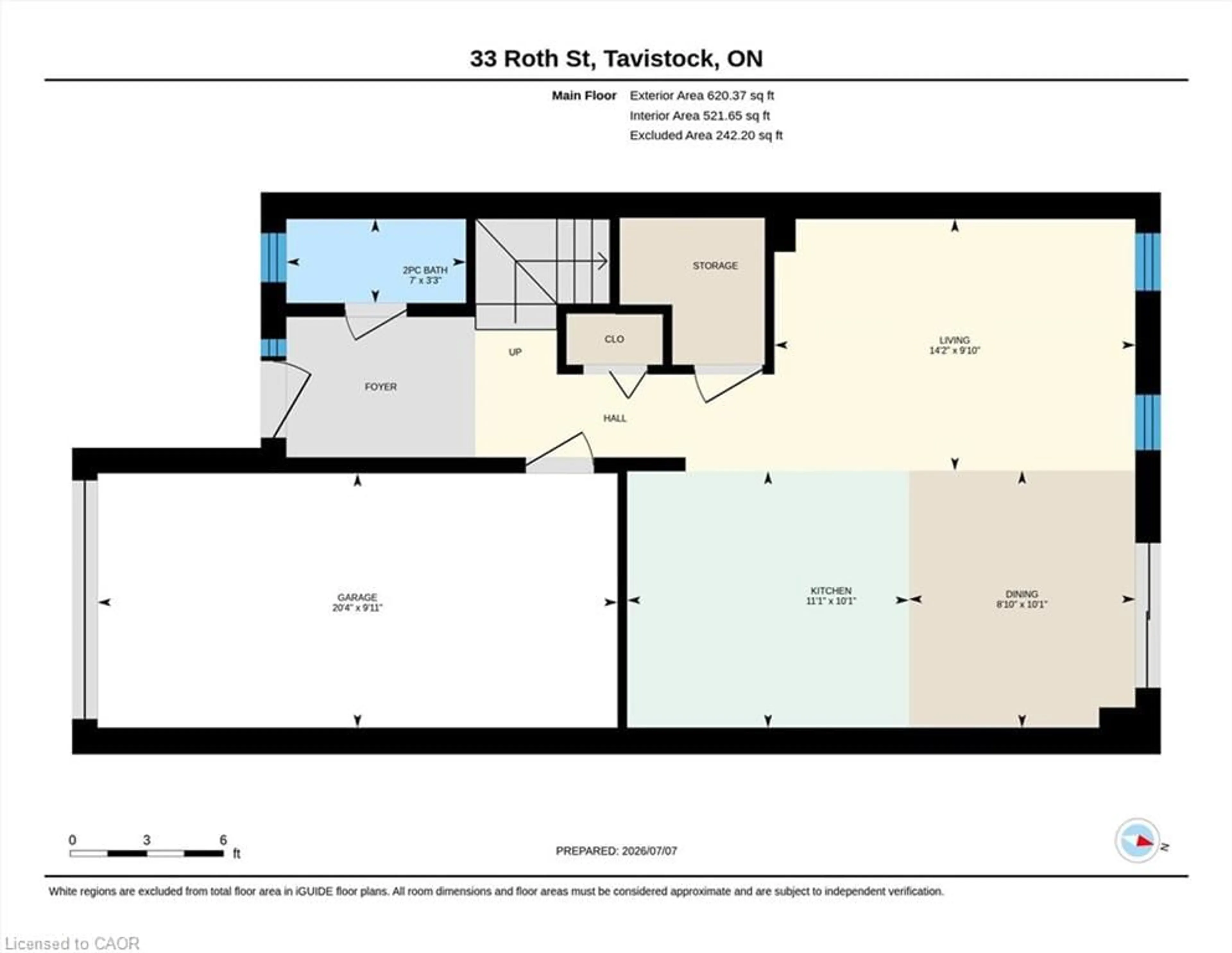 Floor plan for 33 Roth St, Tavistock Ontario N0B 2R0