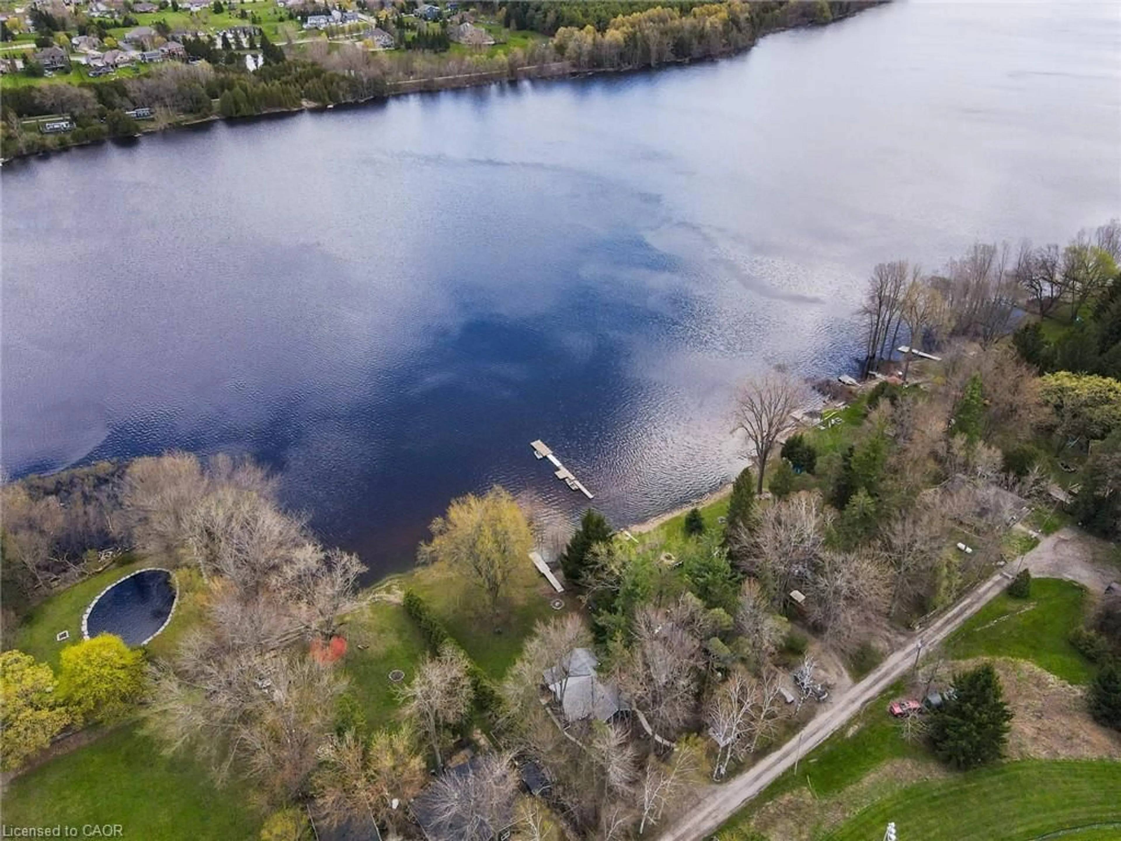 A pic from outside/outdoor area/front of a property/back of a property/a pic from drone, water/lake/river/ocean view for 516 Fifth St St, Belwood Ontario N0B 1J0