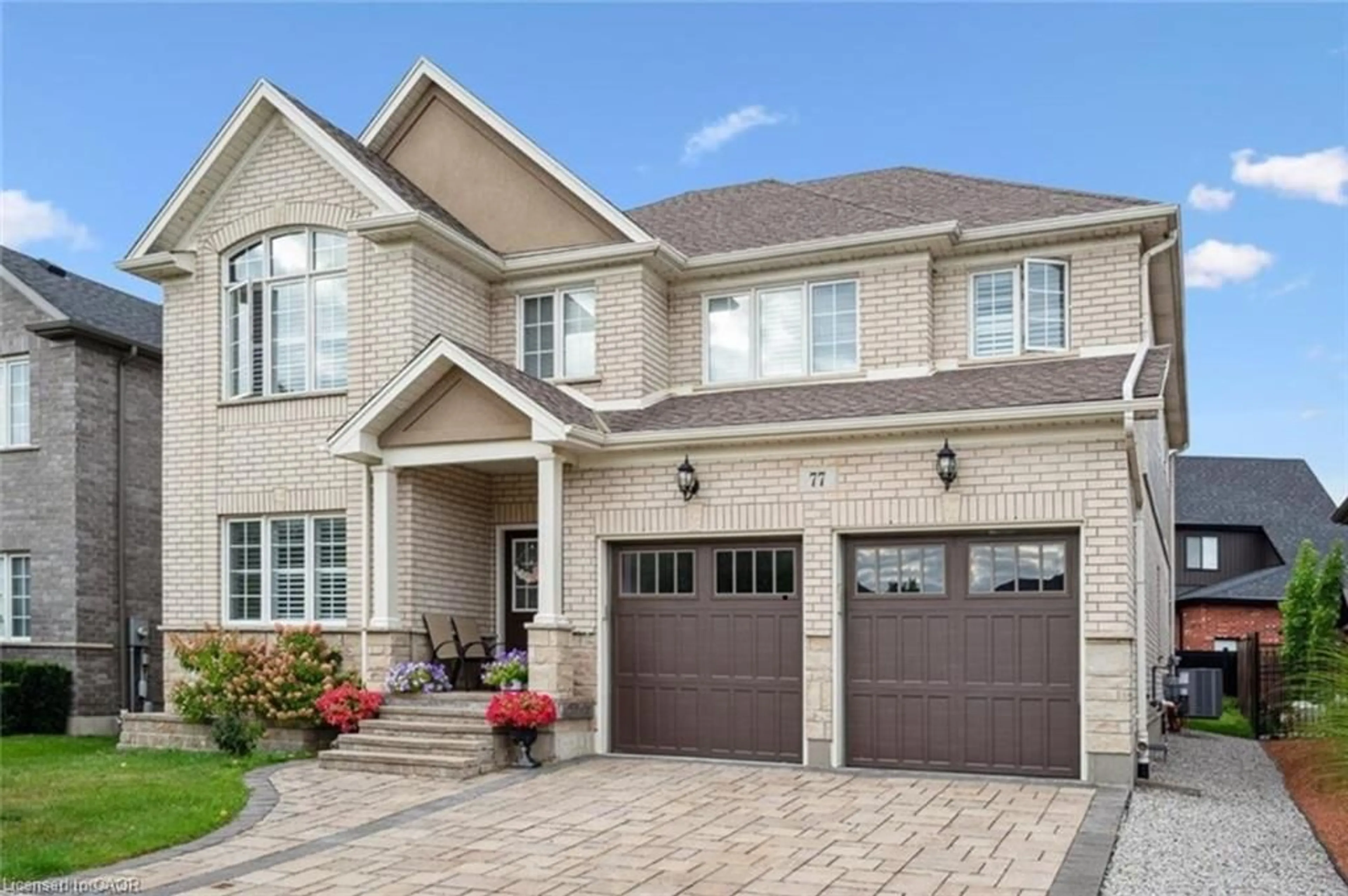 Home with brick exterior material, street for 77 Eaglecrest St, Kitchener Ontario N2K 4K1