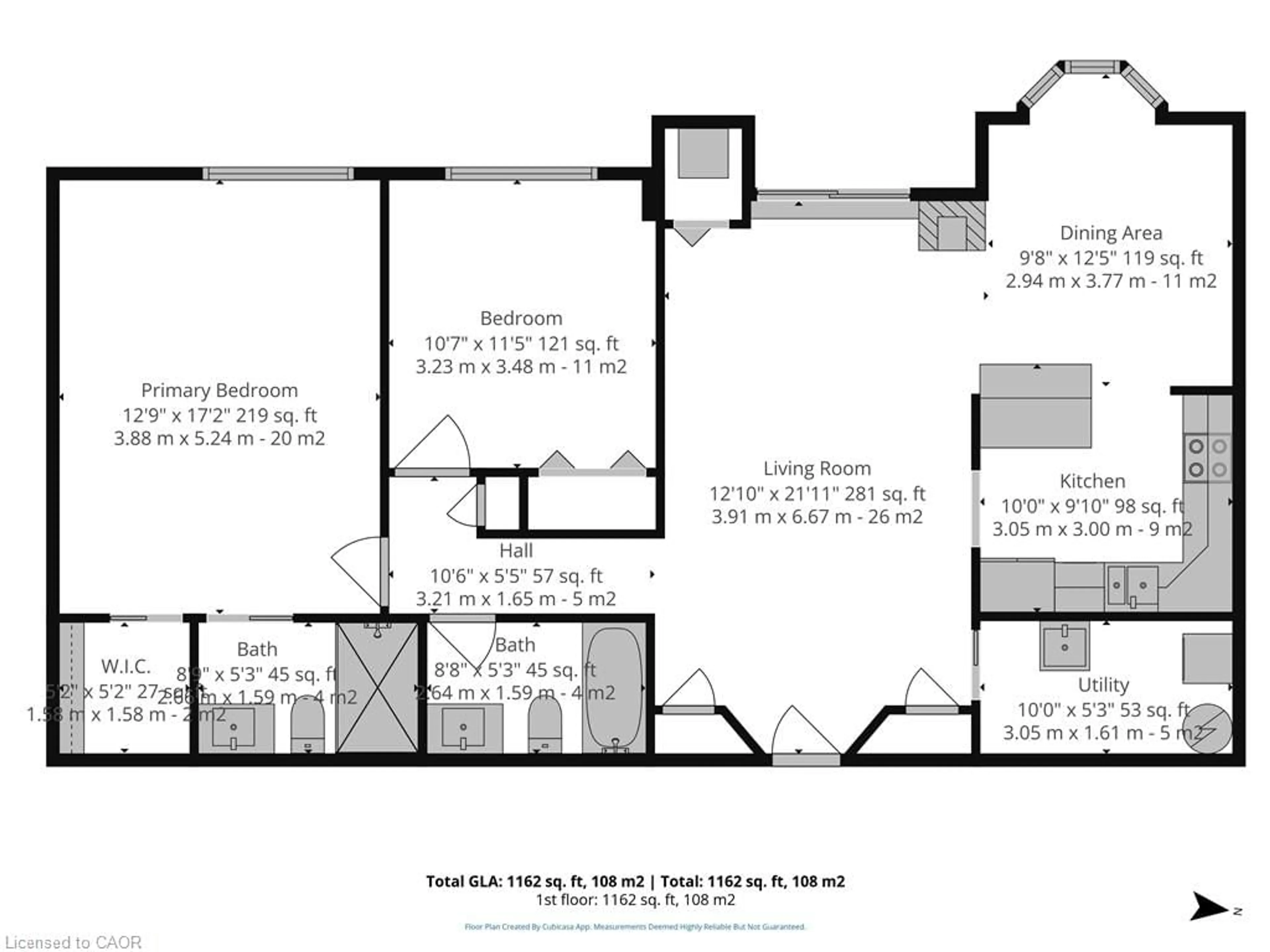 Floor plan for 303 William St #103, Delhi Ontario N4B 1N1