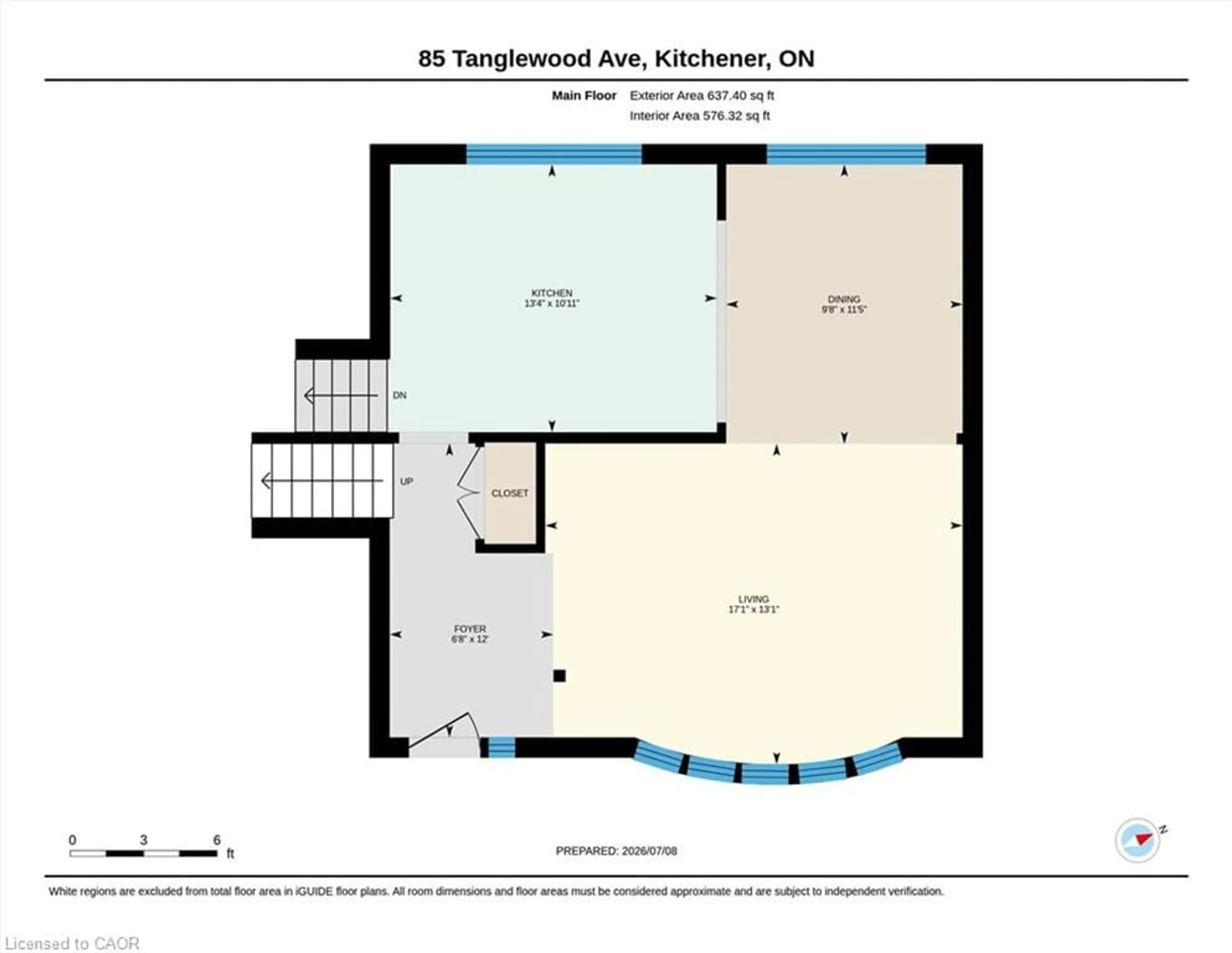 Floor plan for 85 Tanglewood Ave, Kitchener Ontario N2B 1S5