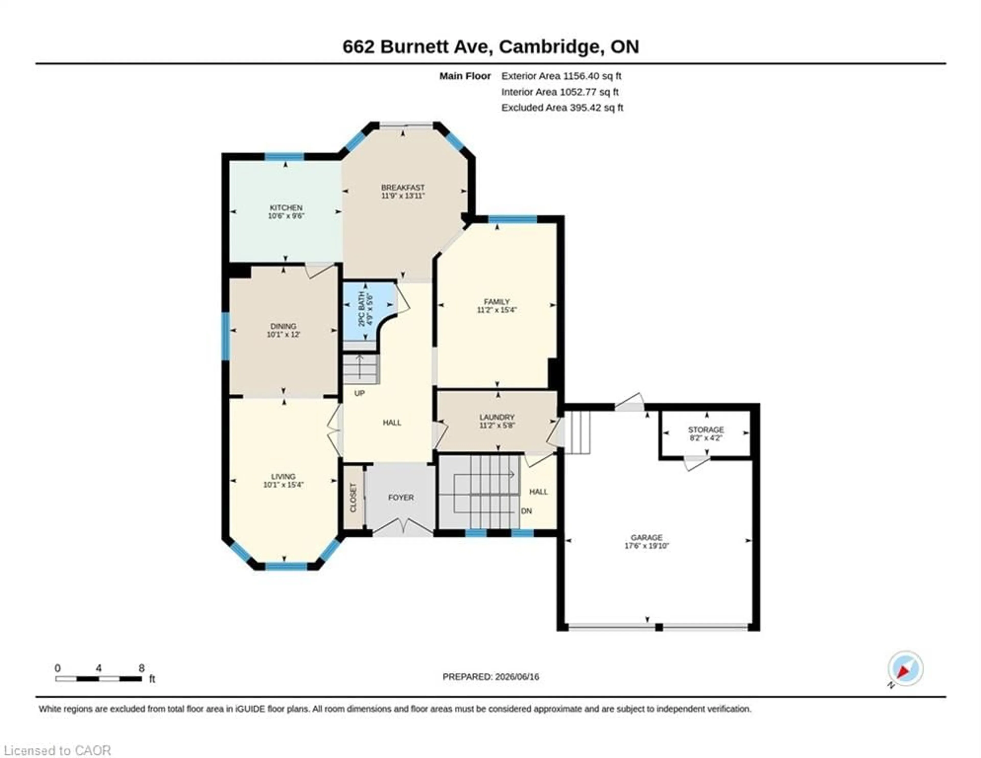 Floor plan for 662 Burnett Ave, Cambridge Ontario N1T 1P1