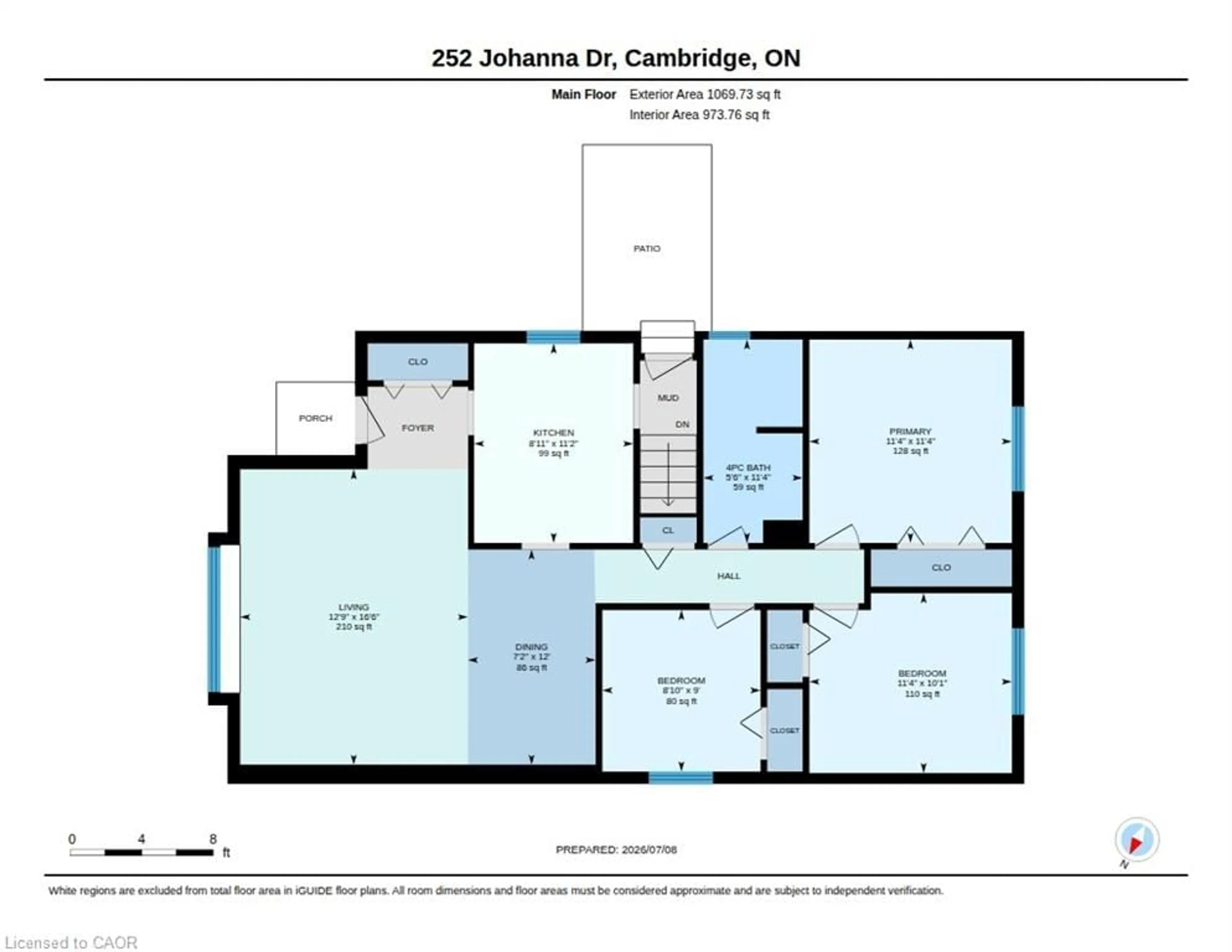 Floor plan for 252 Johanna Dr, Cambridge Ontario N1S 4C6