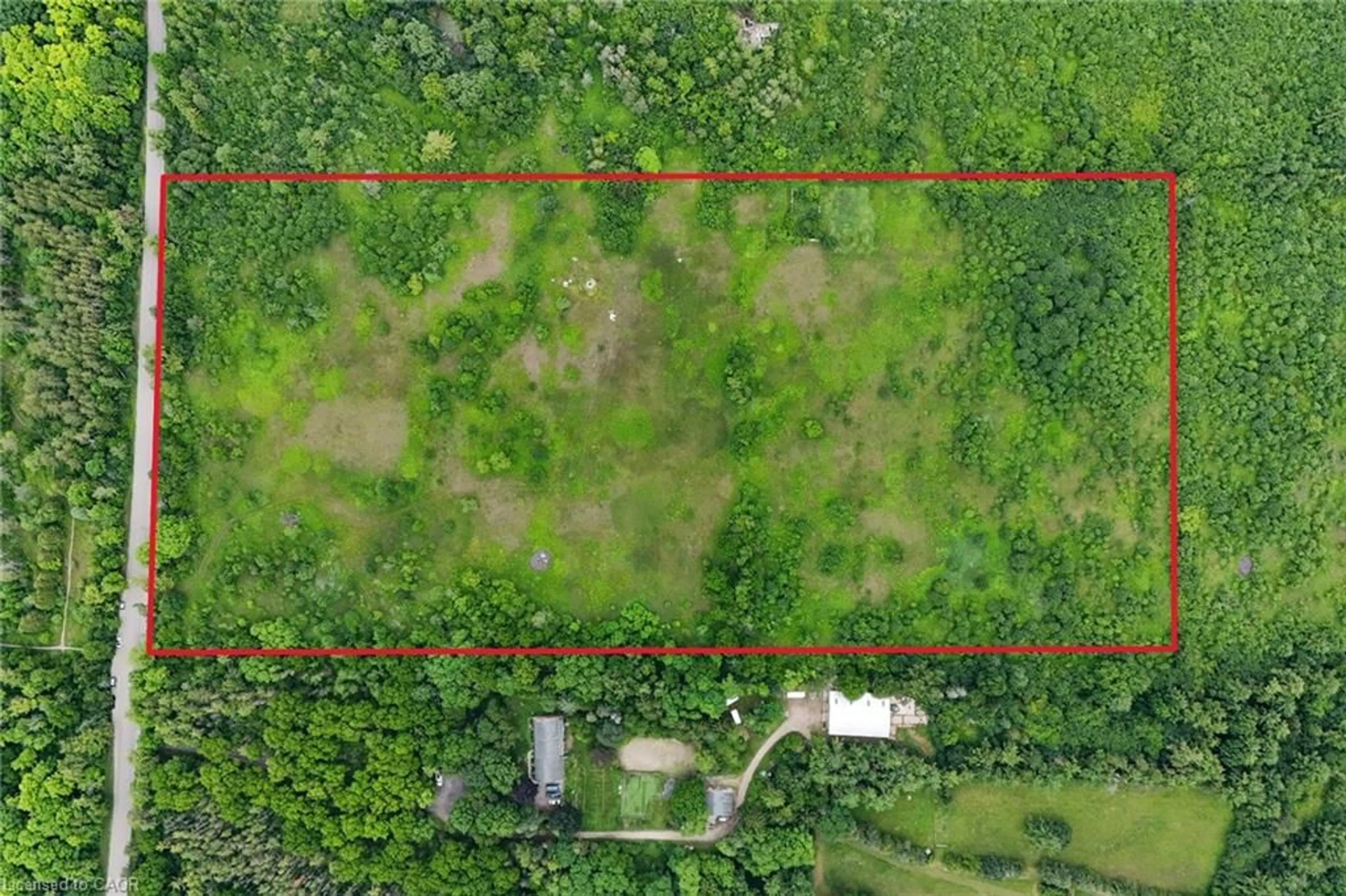 A pic from outside/outdoor area/front of a property/back of a property/a pic from drone, forest/trees view for 6663 Concession 2 Conc, Cambridge Ontario N3C 2V4
