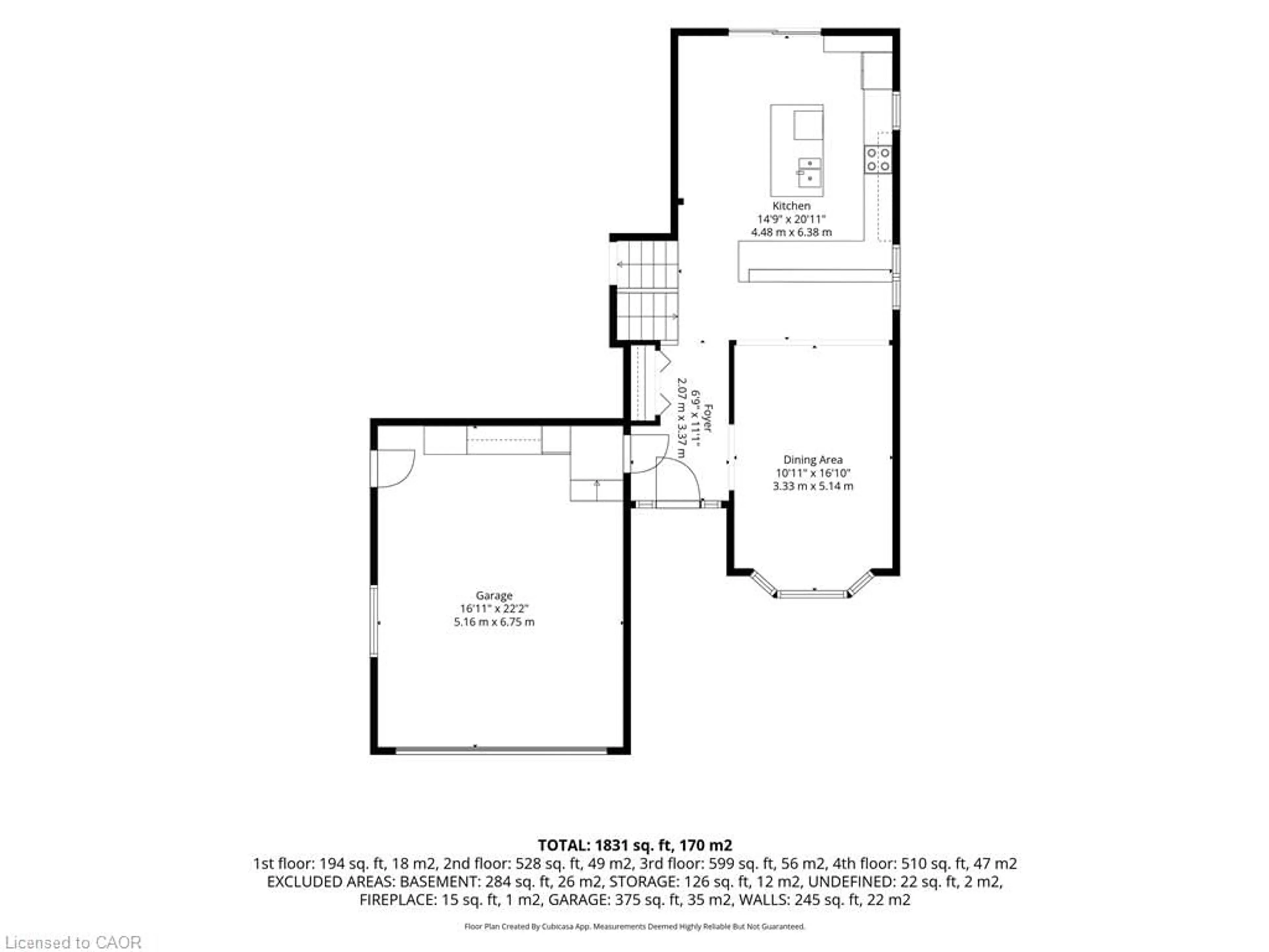 Floor plan for 68 Lyndhurst Ave, Pine Grove Ontario N3Y 4J9