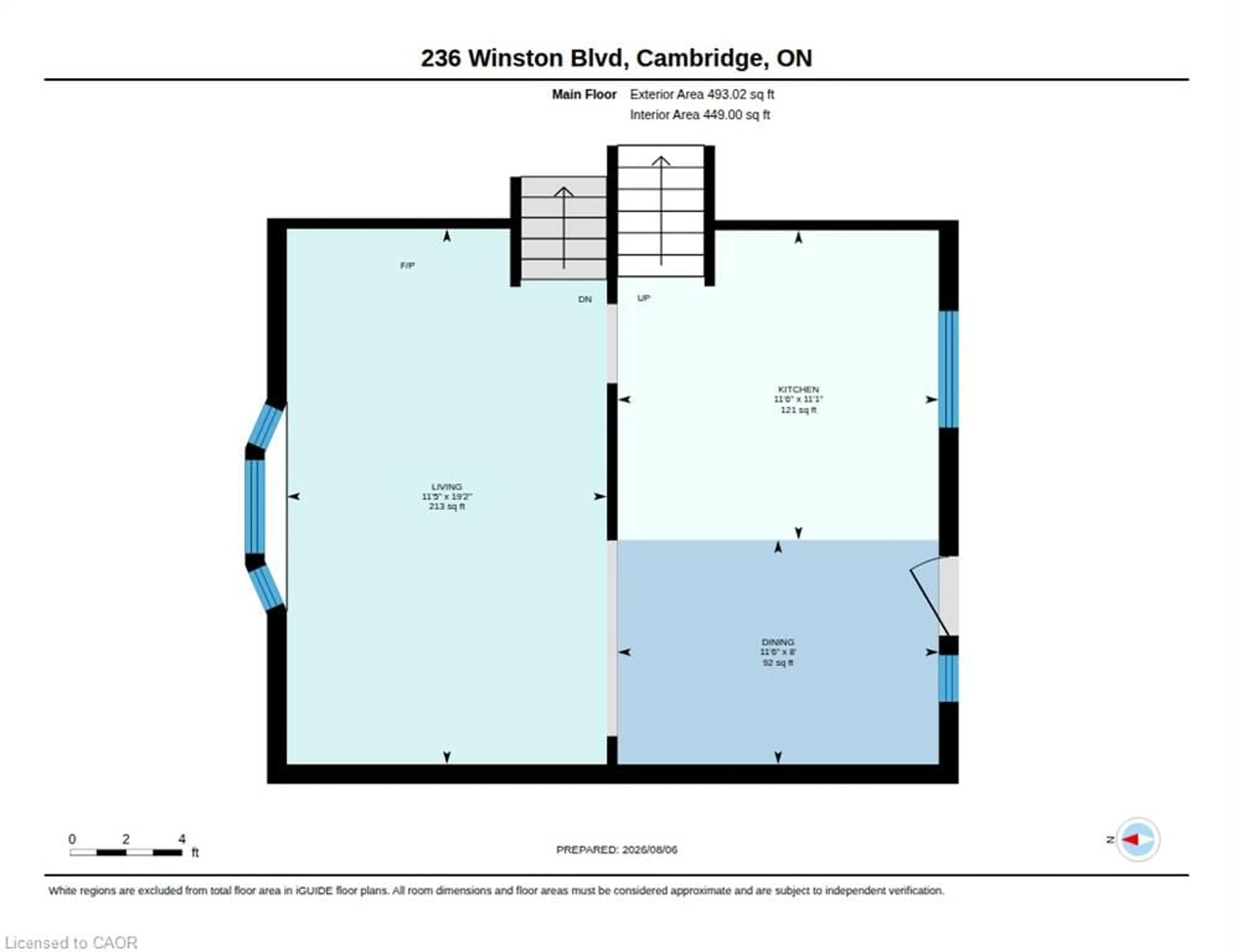 Floor plan for 236 Winston Blvd, Cambridge Ontario N3C 1M5