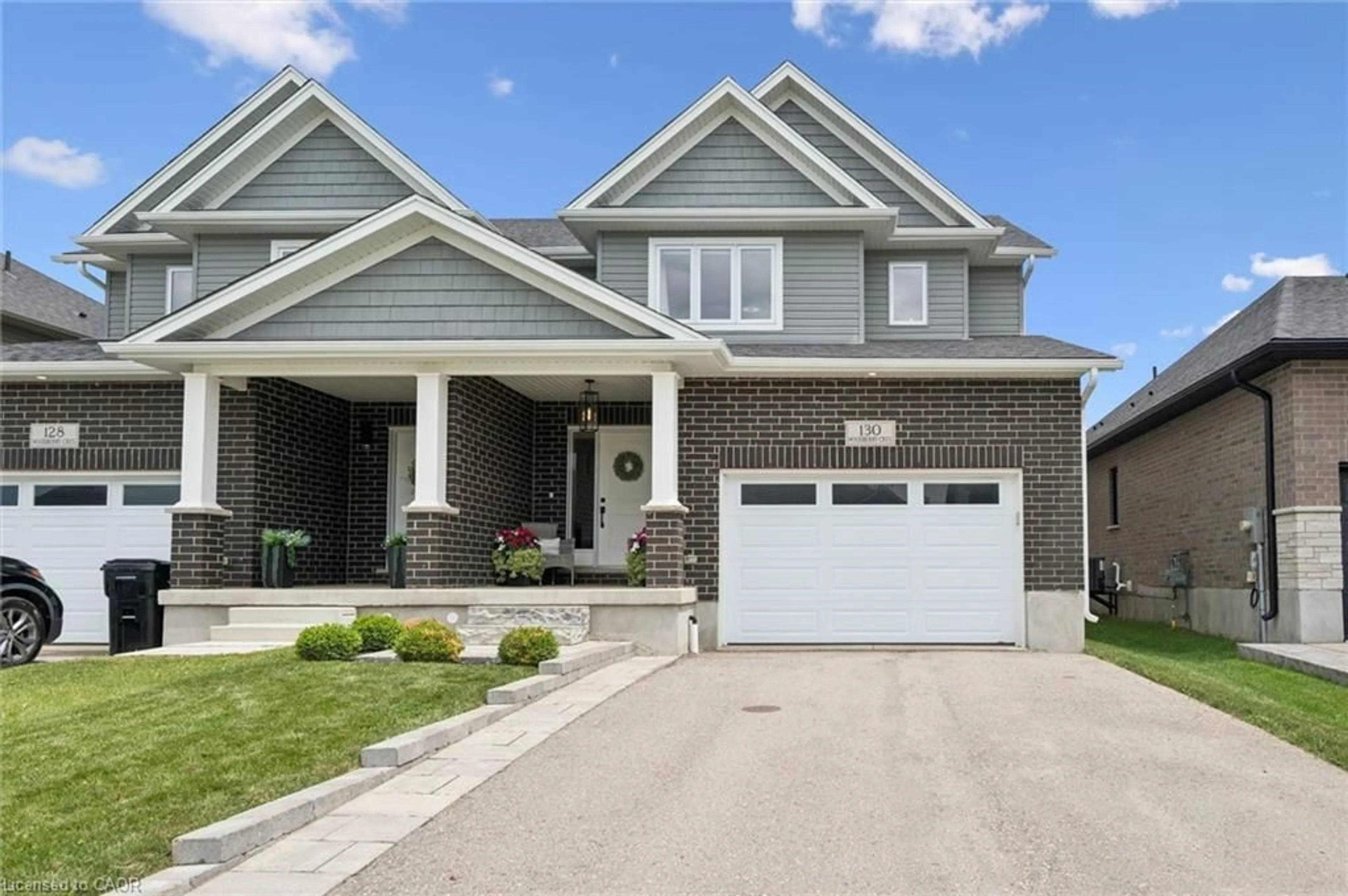 Home with brick exterior material, street for 130 Woodberry Cres, Elmira Ontario N3B 0E3