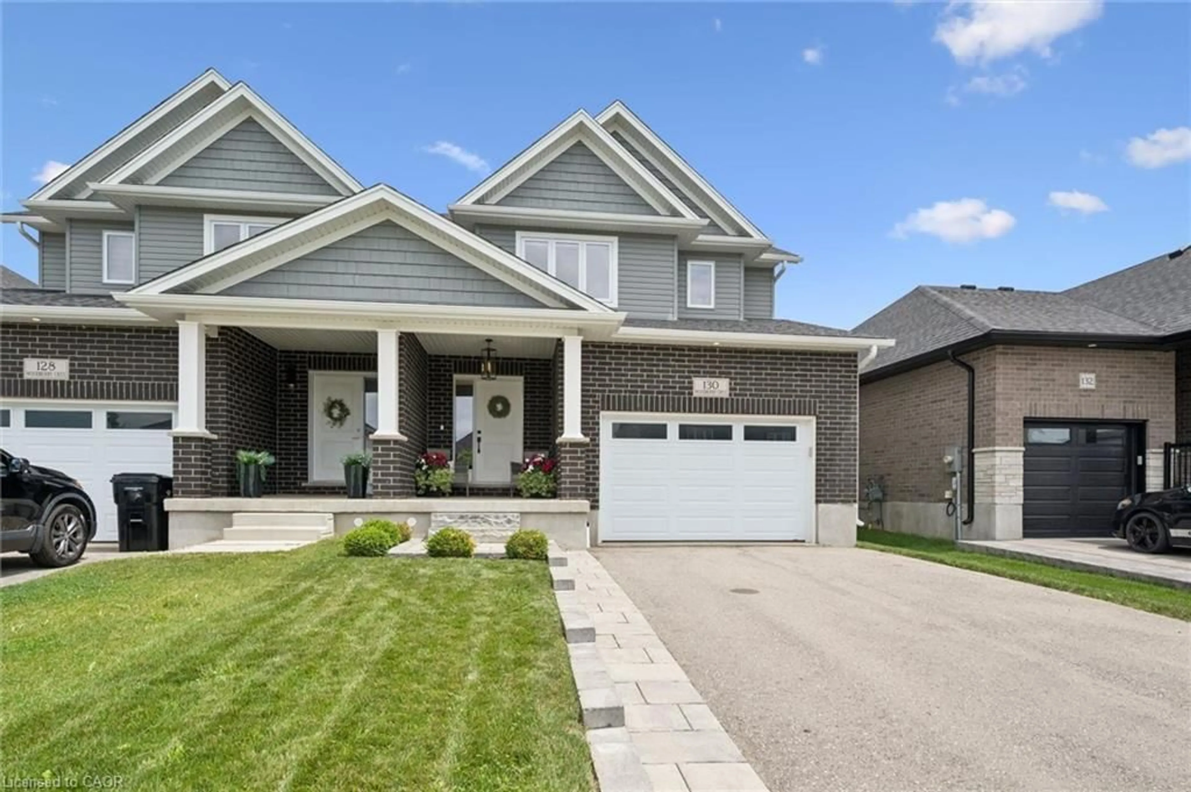 Home with brick exterior material, street for 130 Woodberry Cres, Elmira Ontario N3B 0E3