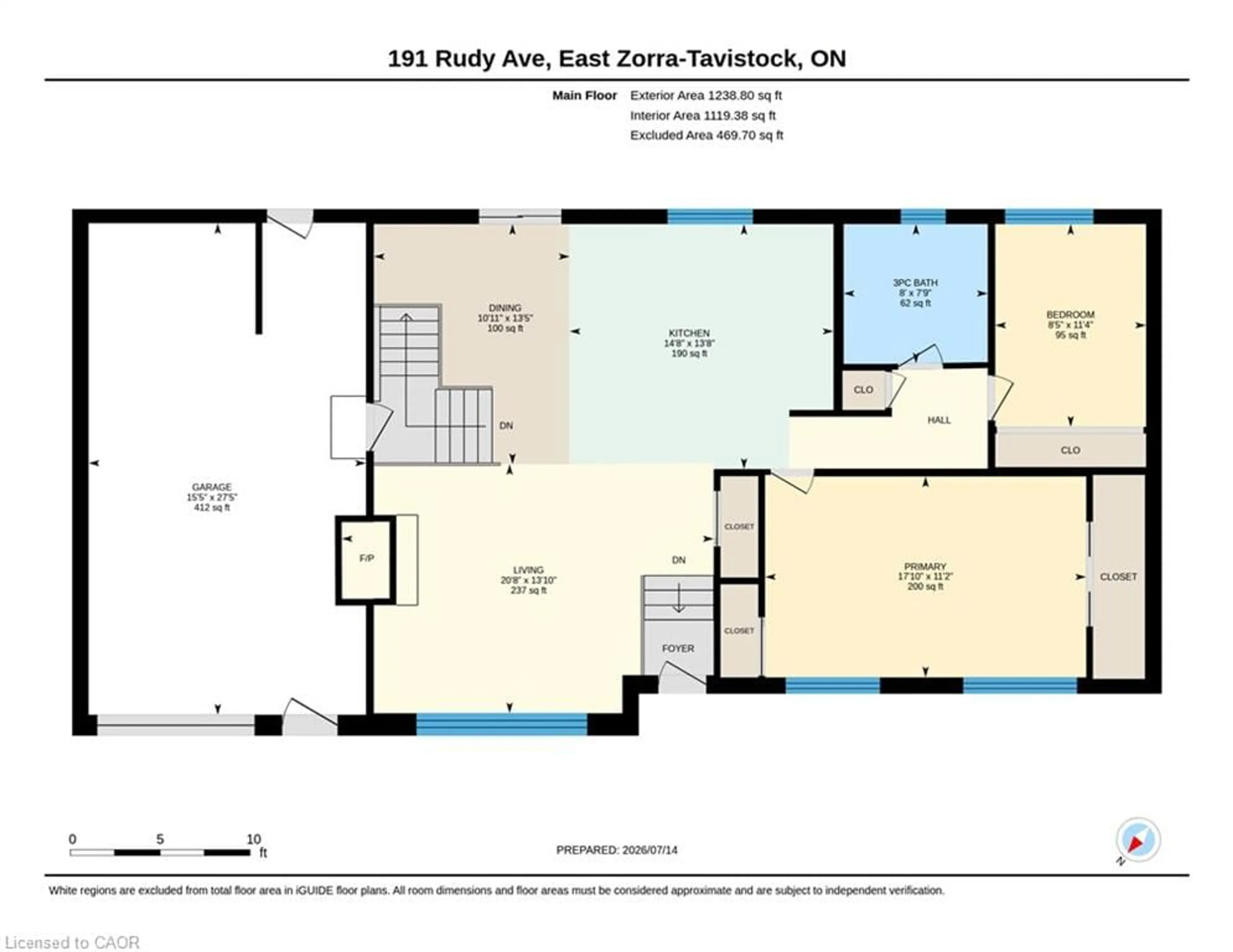 Floor plan for 191 Rudy Ave, Tavistock Ontario N0B 2R0