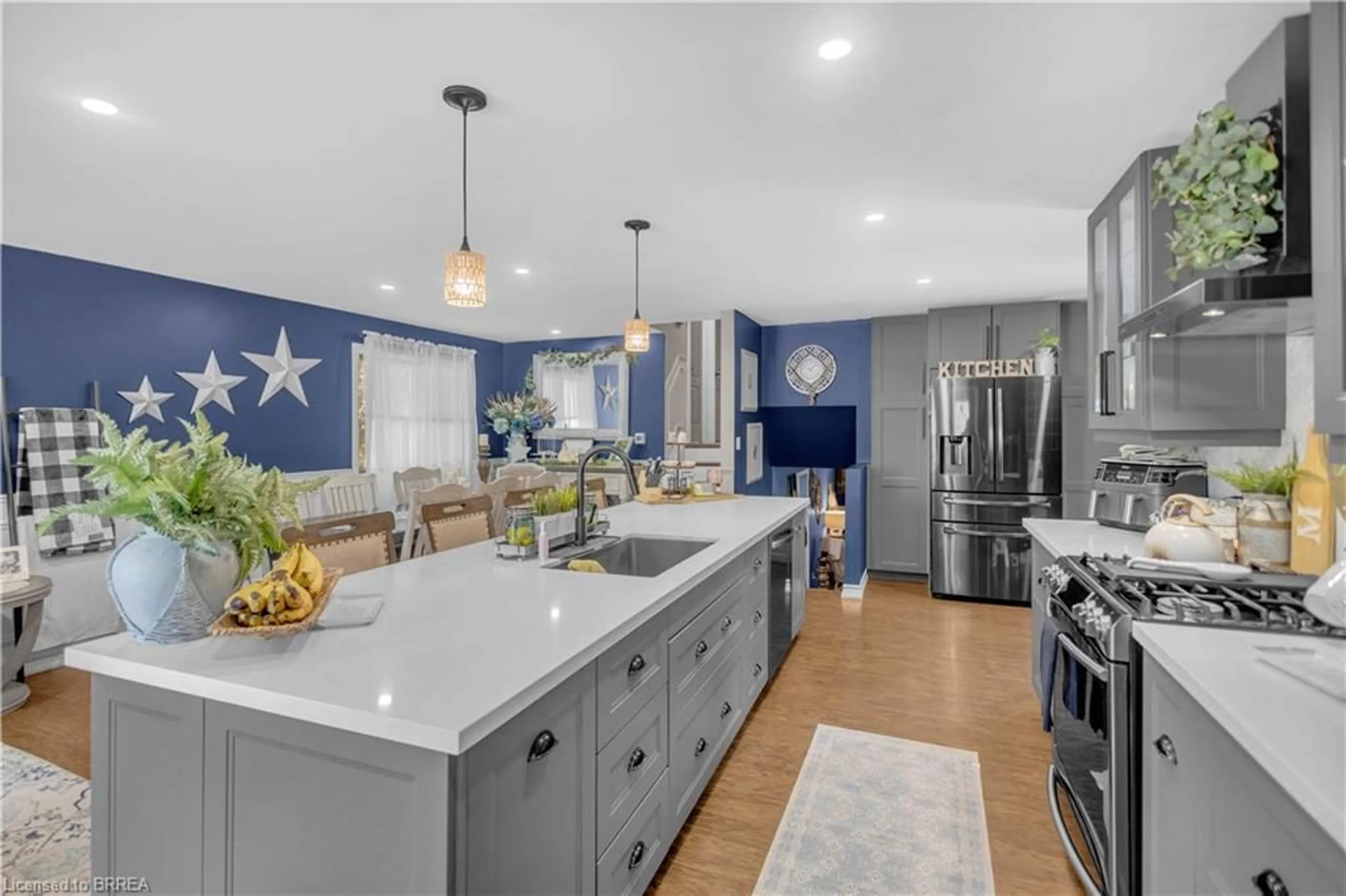Open concept kitchen, ceramic/tile floor for 34 Elmvale Cres, Townsend Ontario N0A 1S0