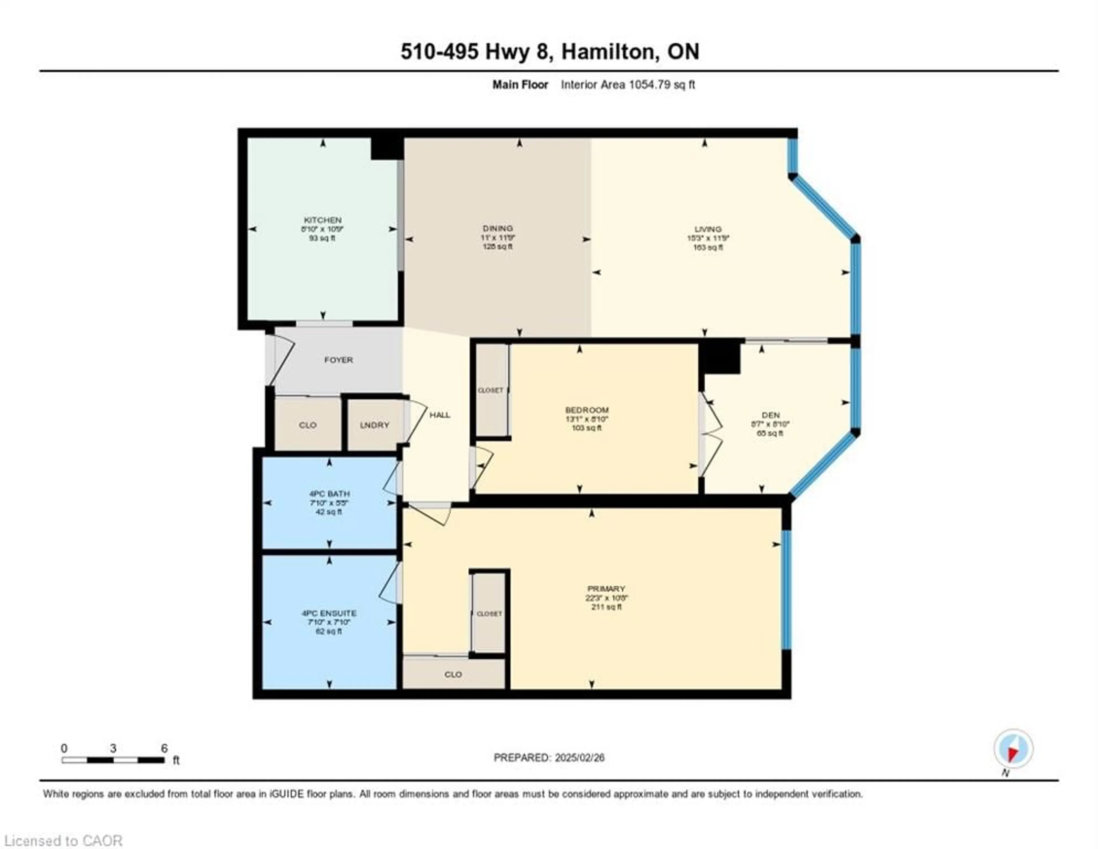 Floor plan for 495 Highway No. 8 #510, Hamilton Ontario L8G 5E1