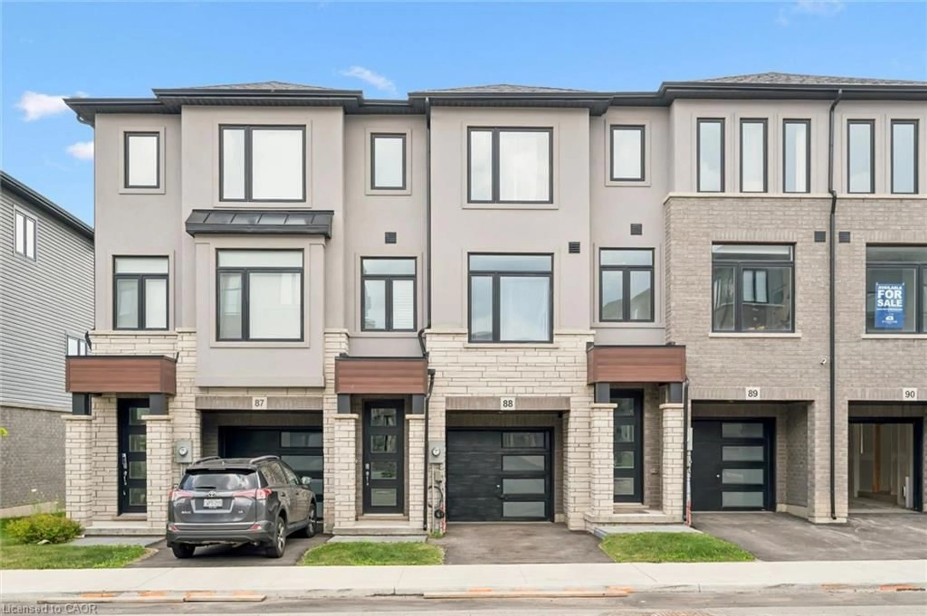 Home with brick exterior material, street for 155 Equestrian Way #88, Cambridge Ontario N3E 0E8