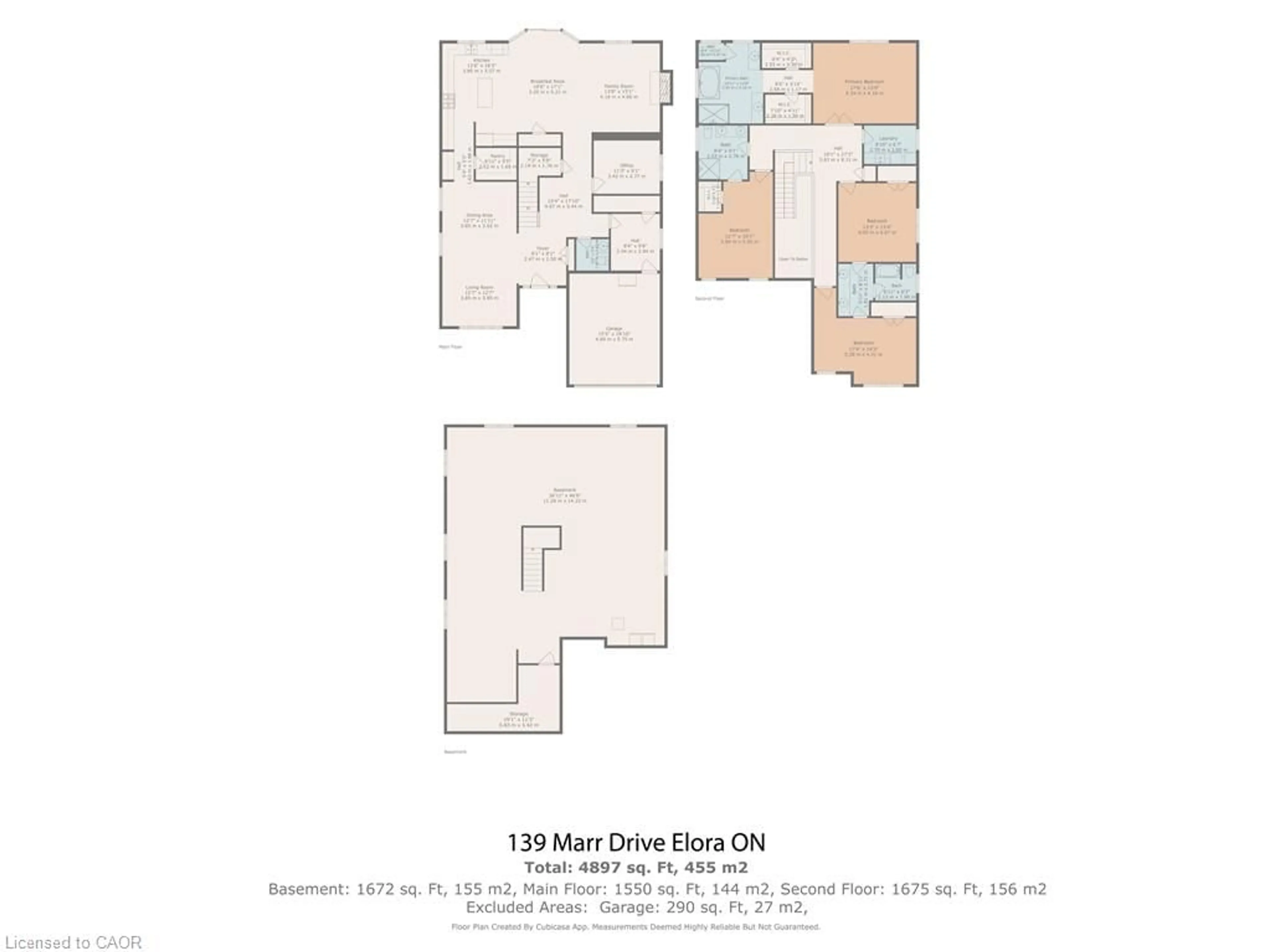 Floor plan for 139 Marr Dr, Elora Ontario N0B 1S0