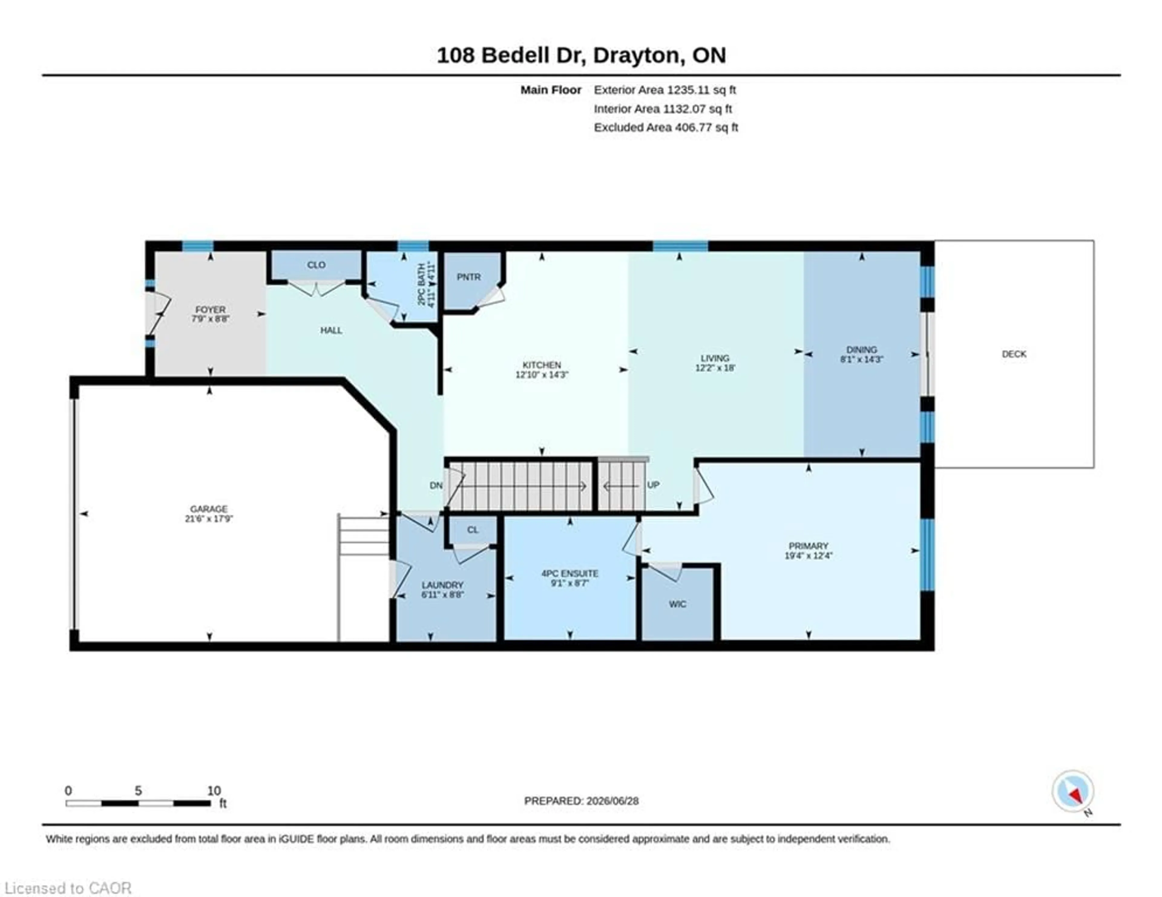 Floor plan for 108 Bedell Dr, Drayton Ontario N0G 1P0