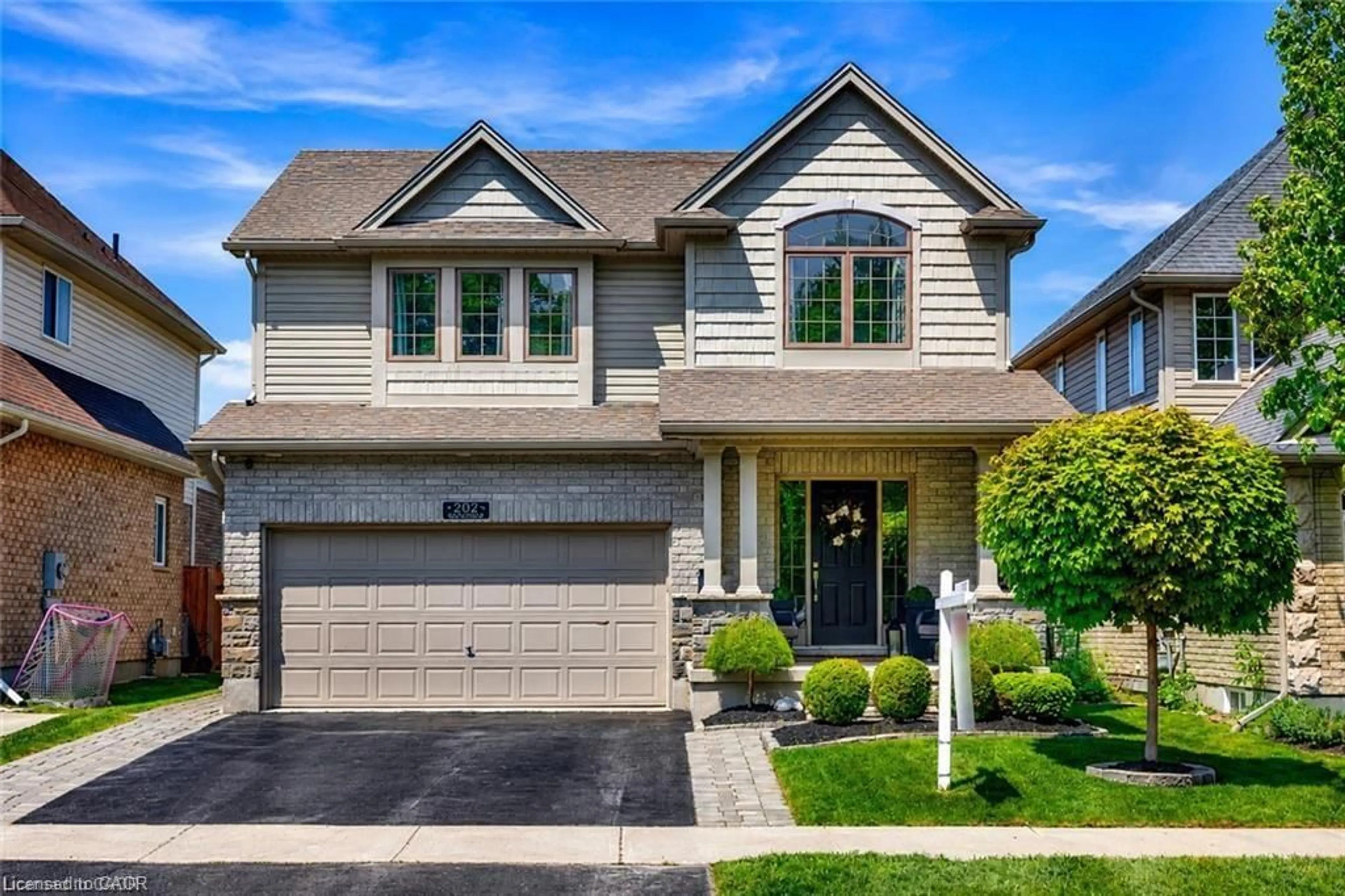Home with brick exterior material, street for 202 Brookmead St, Elmira Ontario N3B 3N8