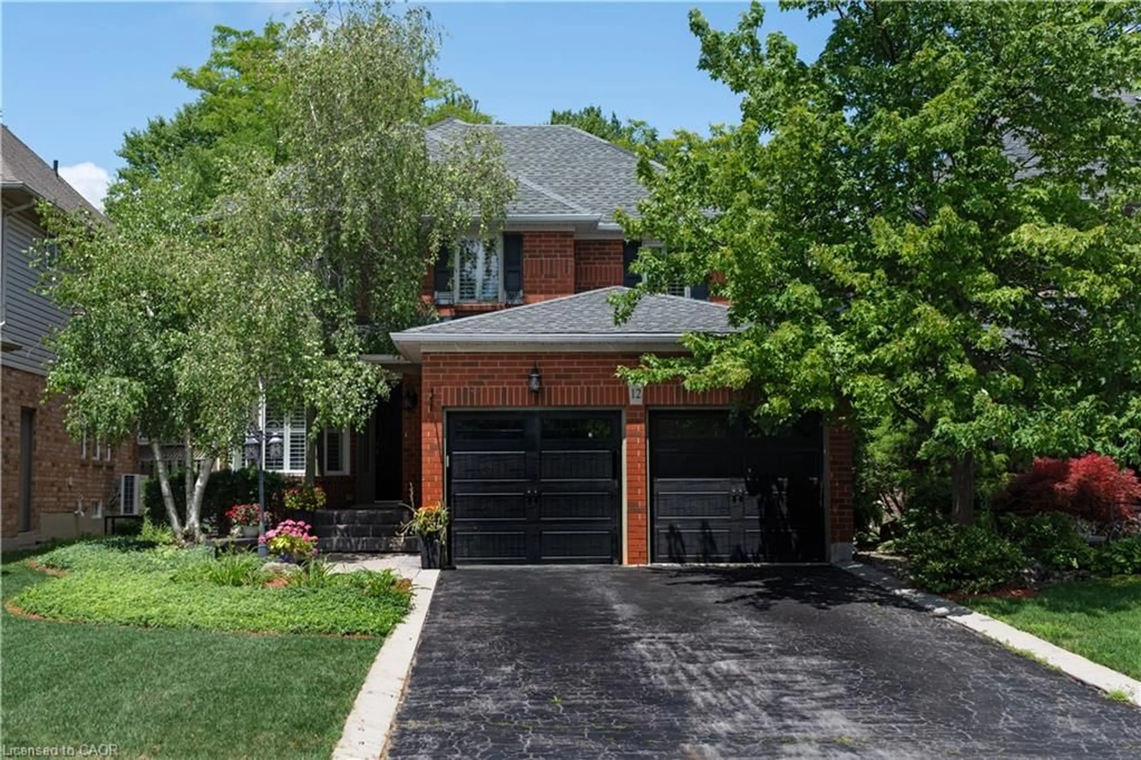 Home with brick exterior material, street for 12 Pinto Dr, Ancaster Ontario L9K 1L1