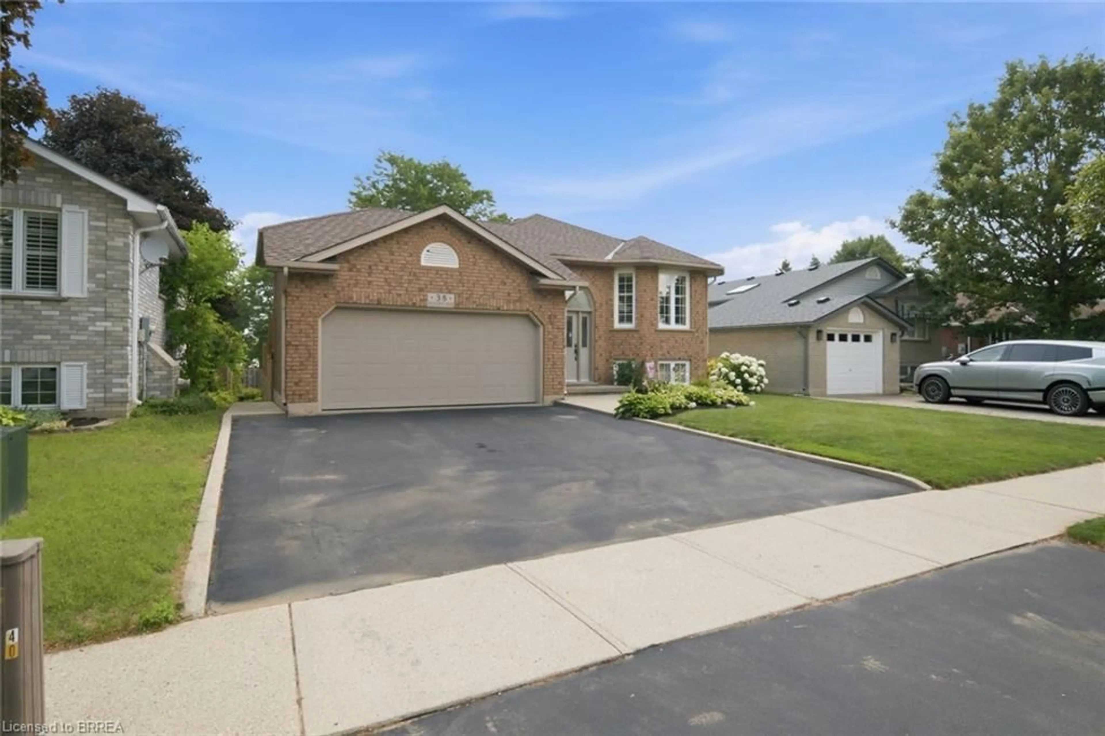 Home with brick exterior material, street for 38 Olivetree Rd, Brantford Ontario N3R 7X2