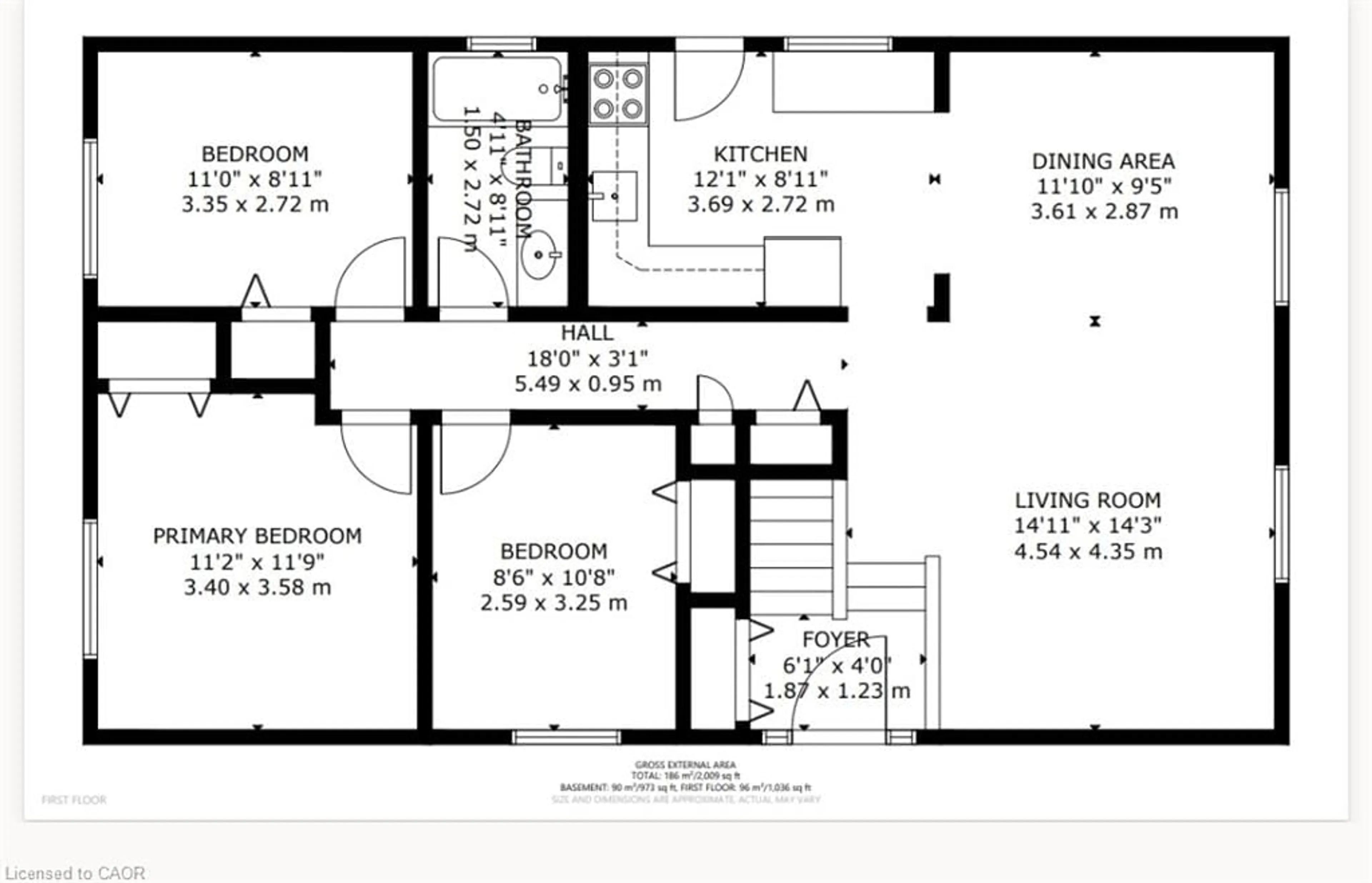 Floor plan for 45 Gail St, Cambridge Ontario N1R 4M3