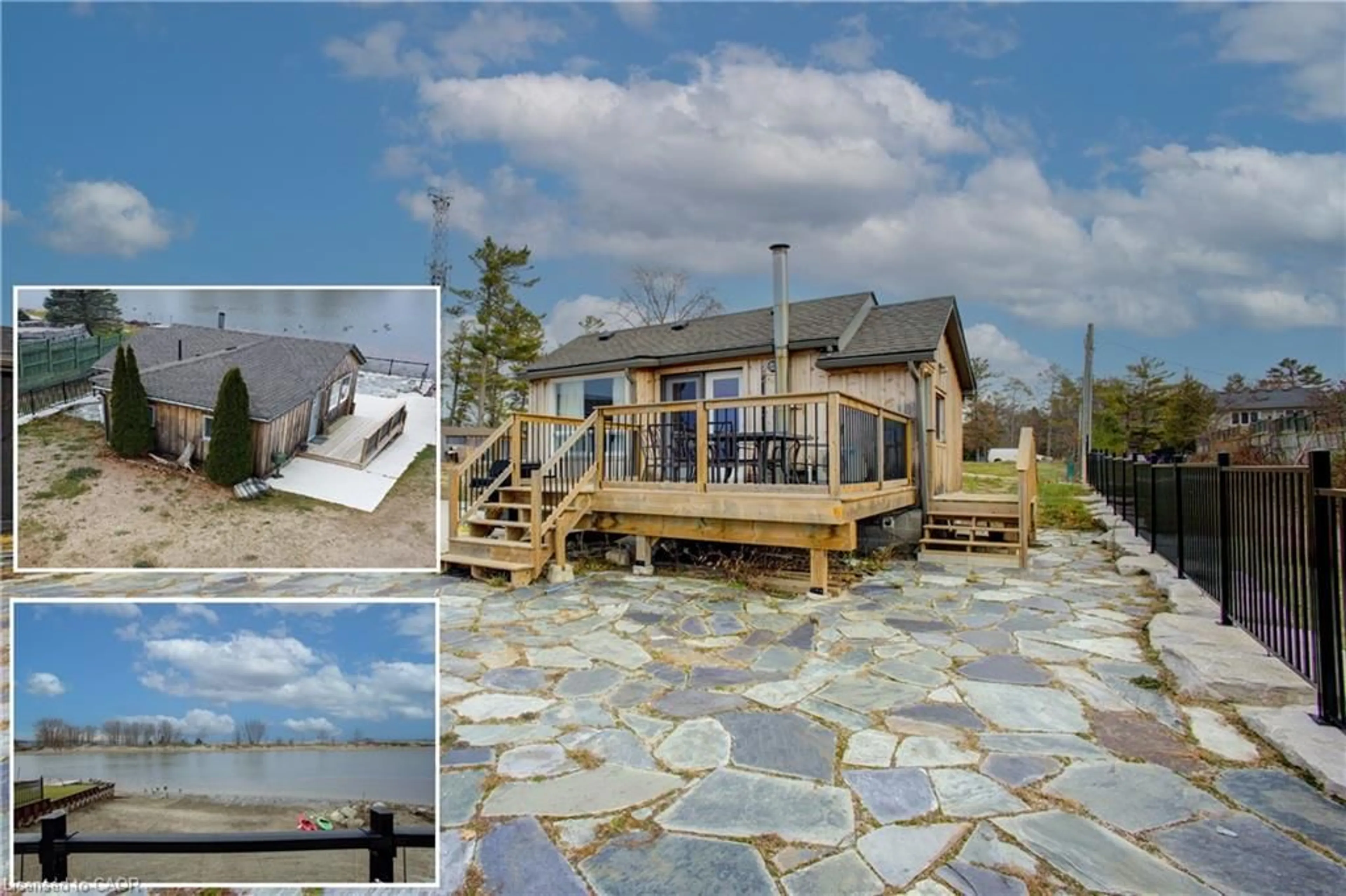 A pic from outside/outdoor area/front of a property/back of a property/a pic from drone, water/lake/river/ocean view for 2 Browns Lane, Wasaga Beach Ontario L9Z 2L7
