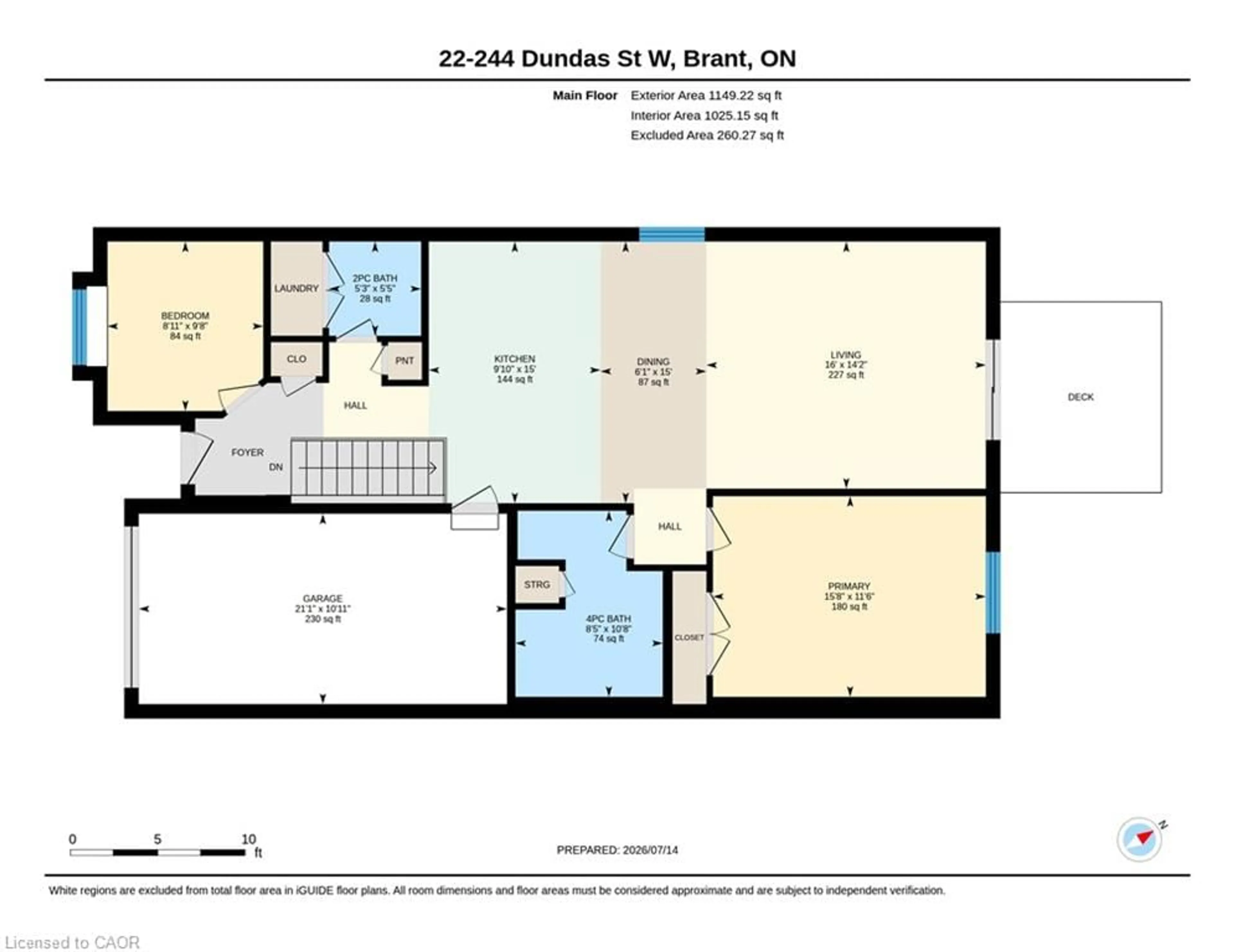 Floor plan for 244 Dundas St #22, Paris Ontario N3L 0B4