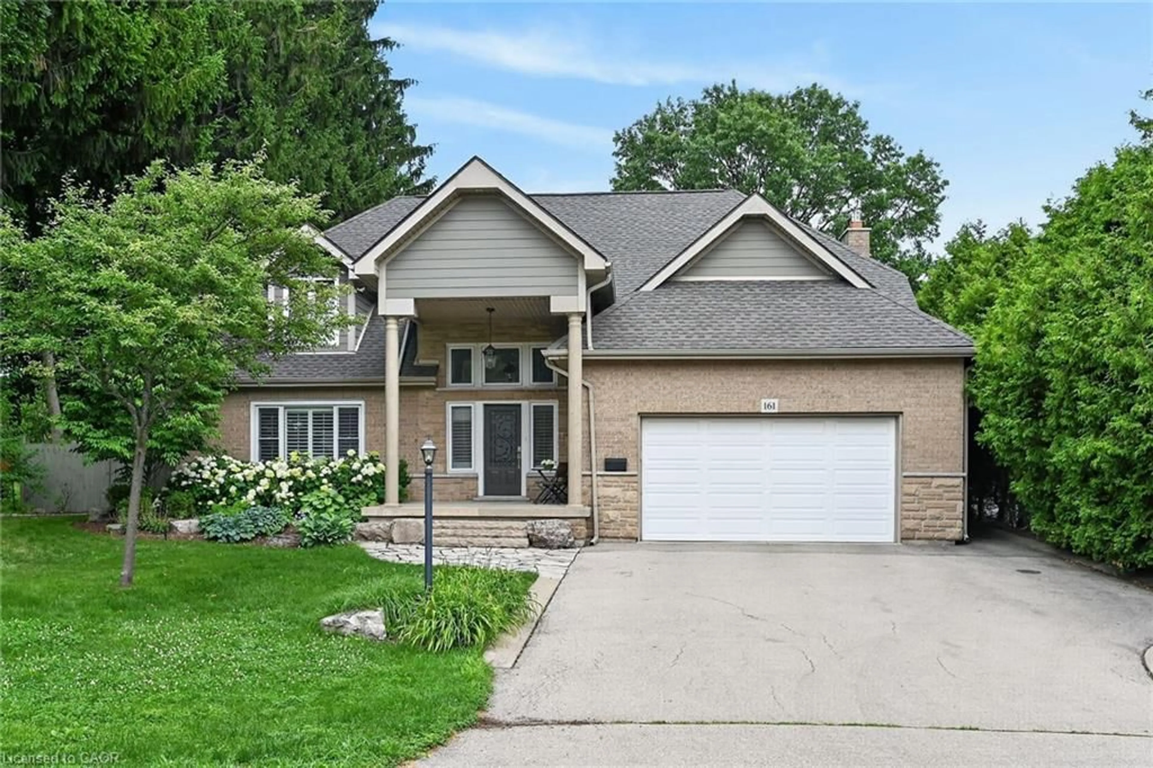 Home with brick exterior material, street for 161 Lloyminn Ave, Ancaster Ontario L9G 1H7