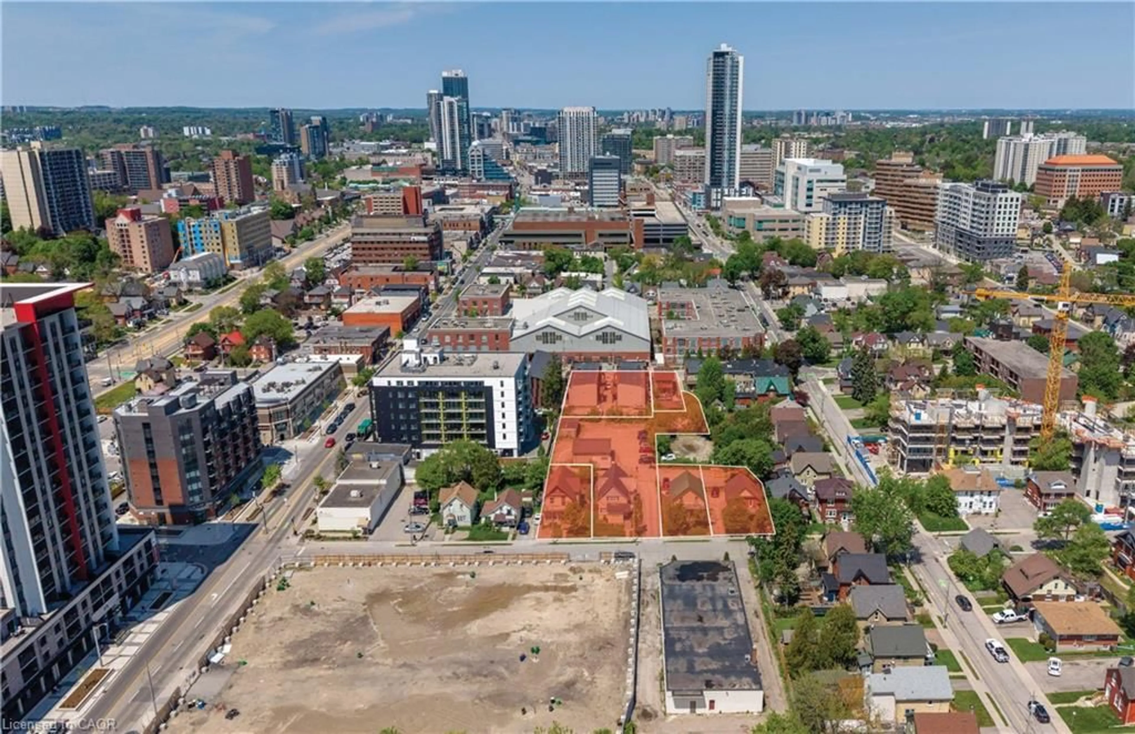 A pic from outside/outdoor area/front of a property/back of a property/a pic from drone, city buildings view from balcony for 30 Madison Ave, Kitchener Ontario N2H 2Z4
